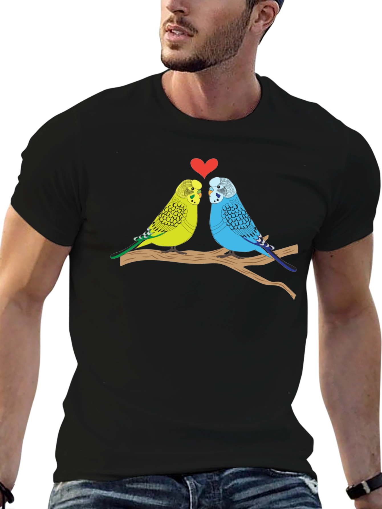Budgie Love T-Shirt - Cute Bird Couple Tee