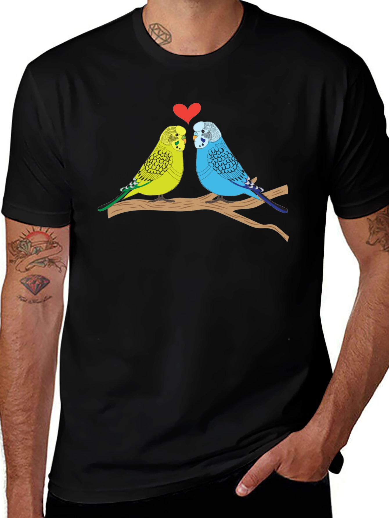 Budgie Love T-Shirt - Cute Bird Couple Tee