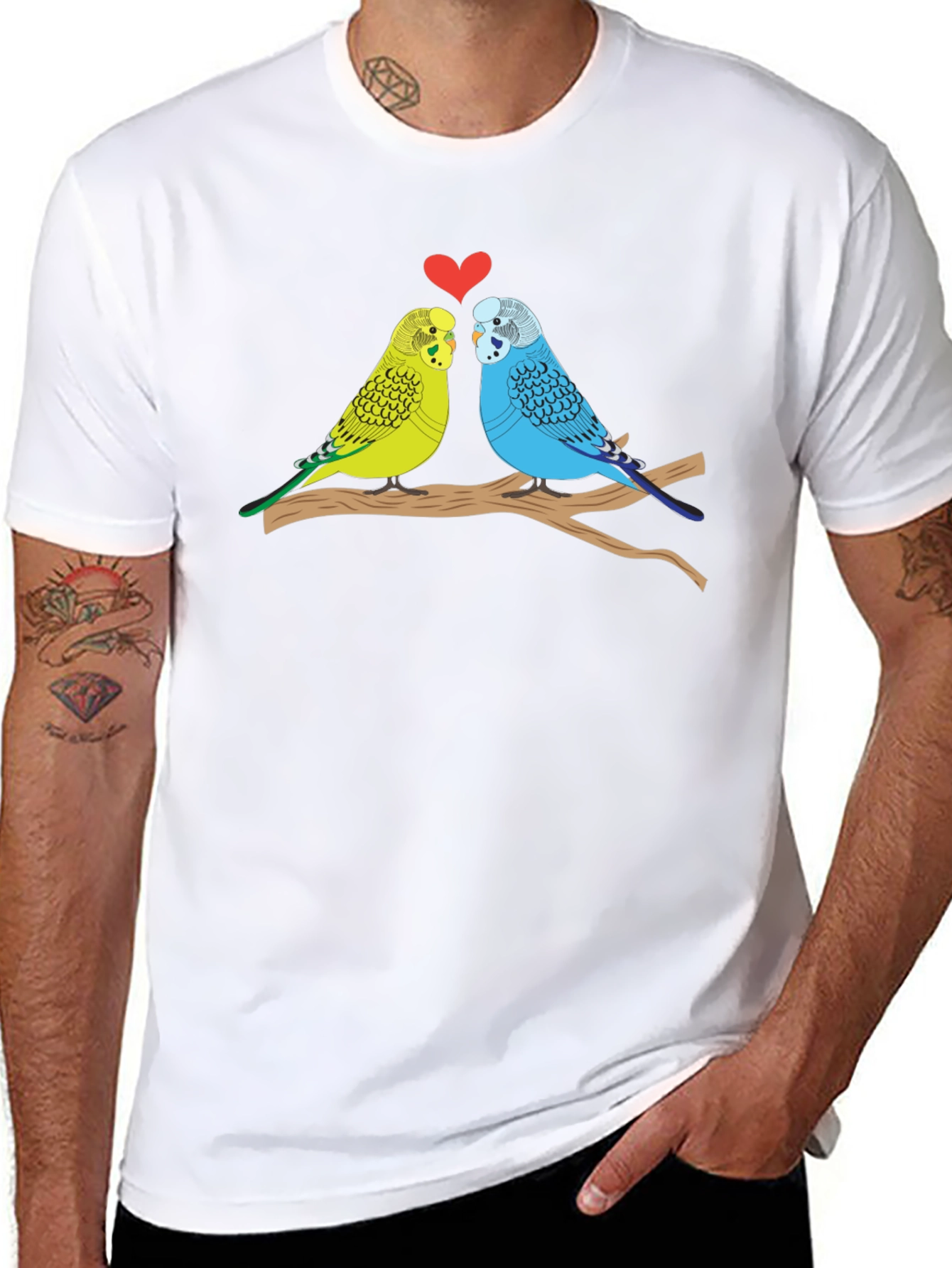 Budgie Love T-Shirt - Cute Bird Couple Tee