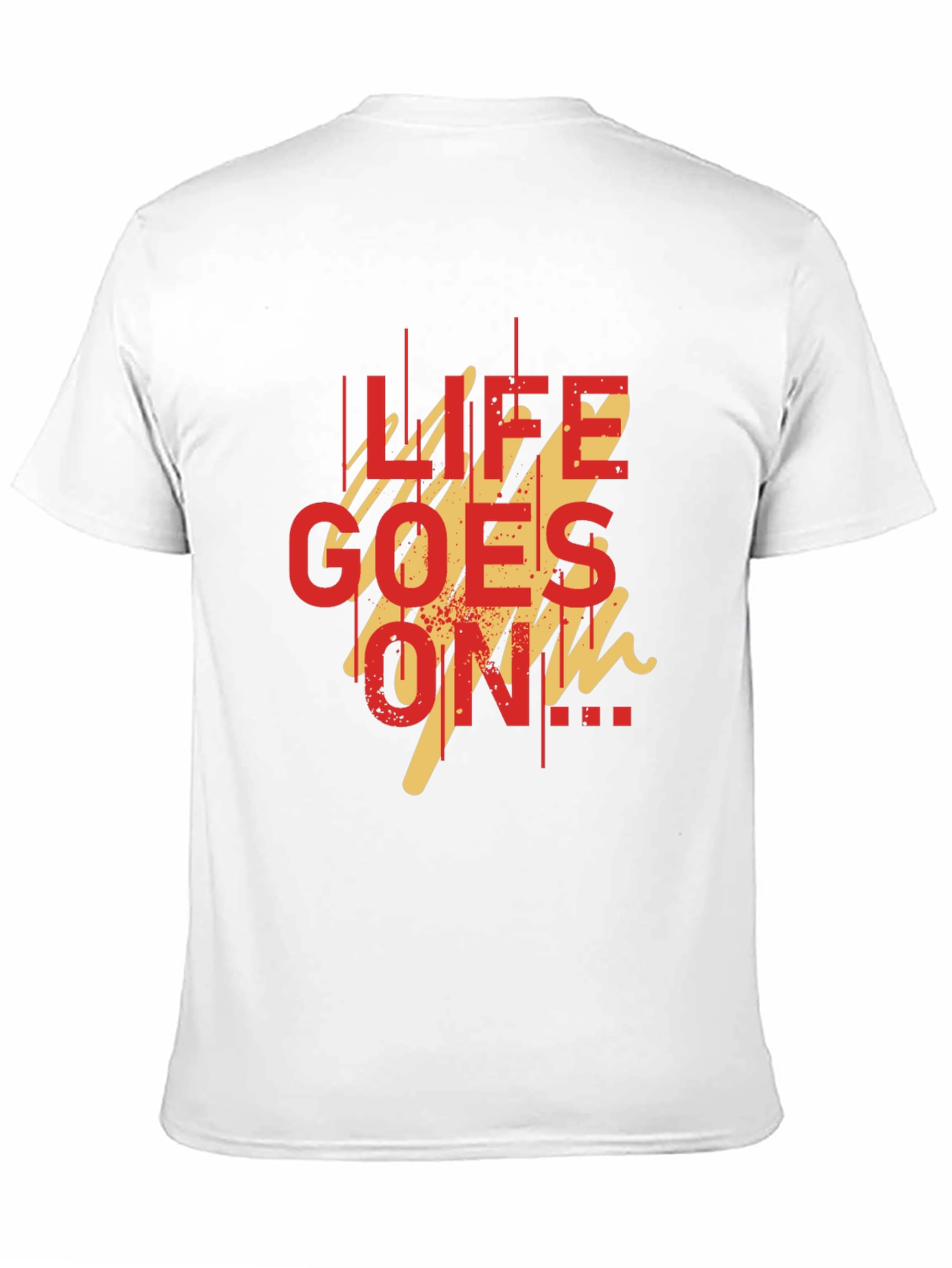 Life Goes On Graphic Tee - Black Casual T-Shirt