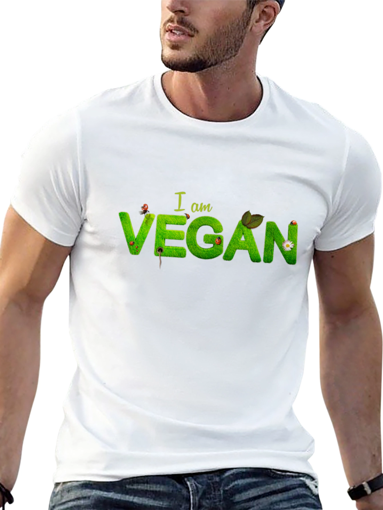 I am Vegan T-Shirt - Nature Inspired Design