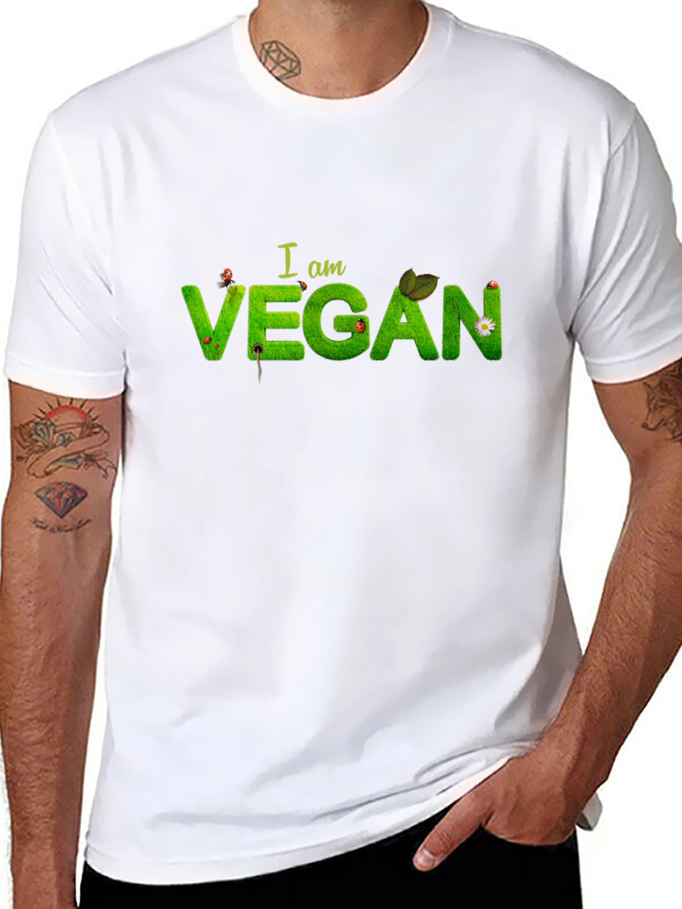 I am Vegan T-Shirt - Nature Inspired Design