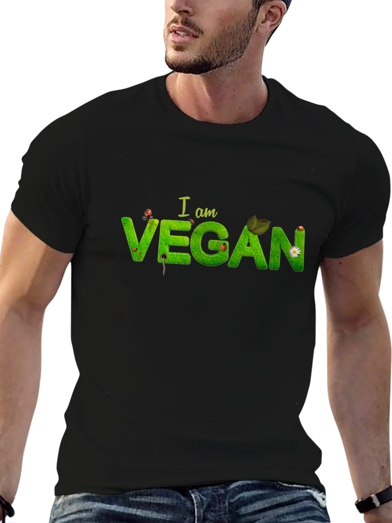 I am Vegan T-Shirt - Nature Inspired Design