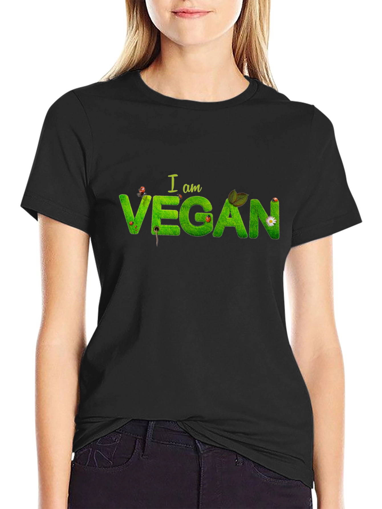 I am Vegan T-Shirt - Nature Inspired Design