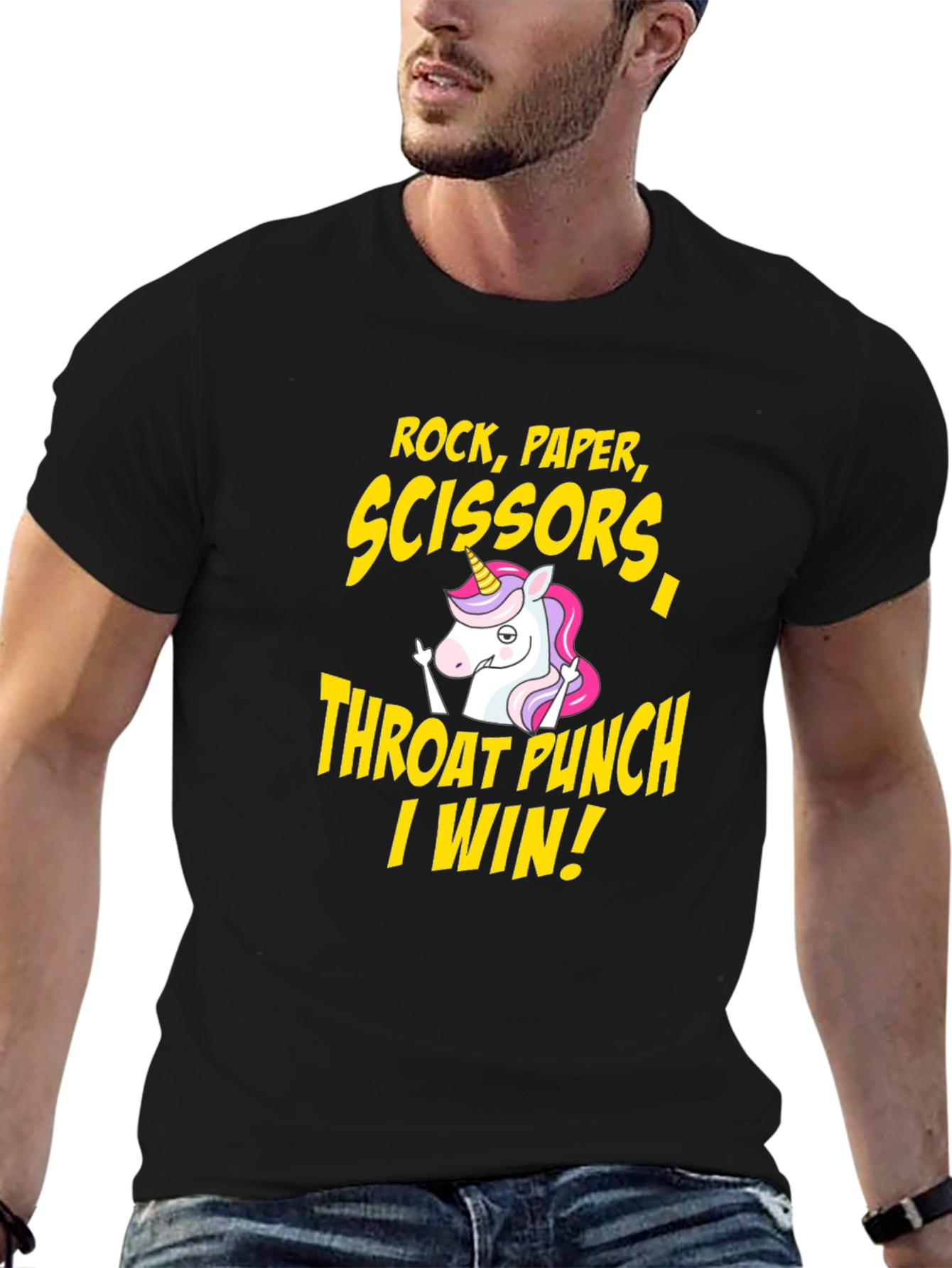 Rock Paper Scissors Throat Punch I Win T-Shirt