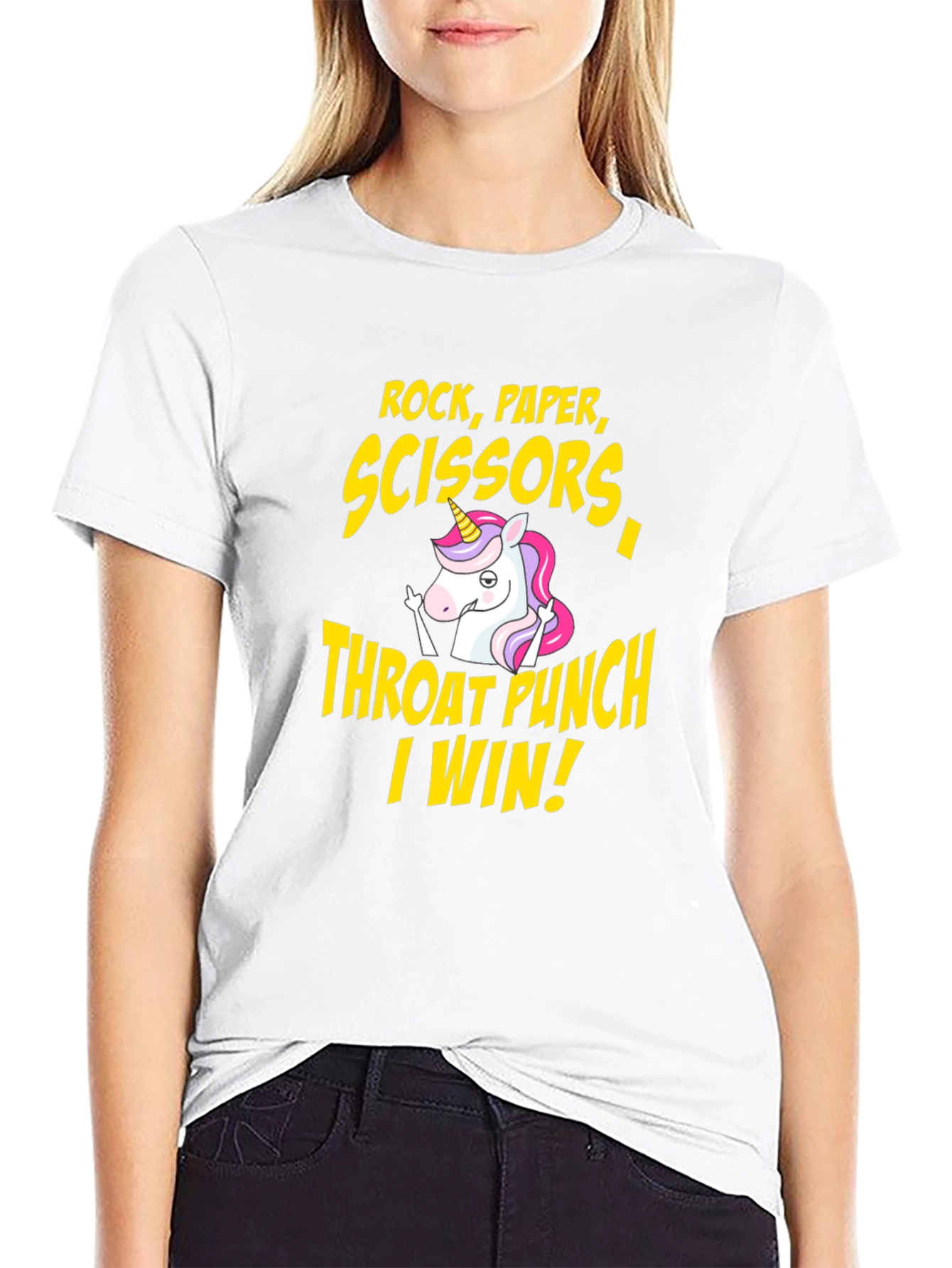 Rock Paper Scissors Throat Punch I Win T-Shirt