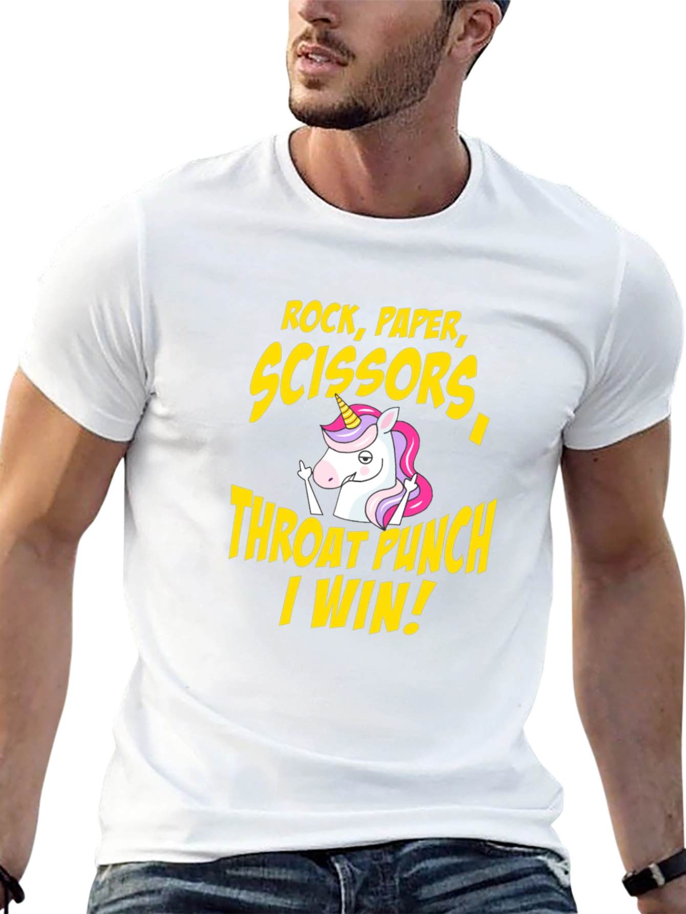 Rock Paper Scissors Throat Punch I Win T-Shirt