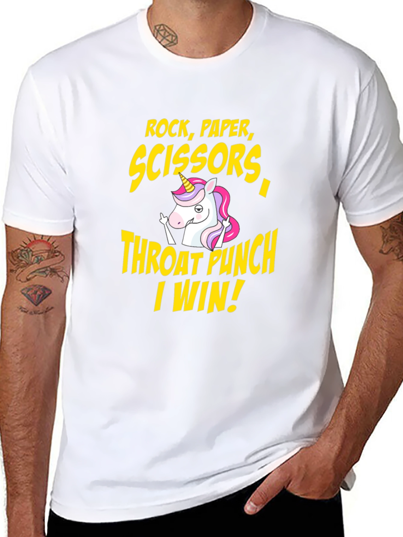 Rock Paper Scissors Throat Punch I Win T-Shirt