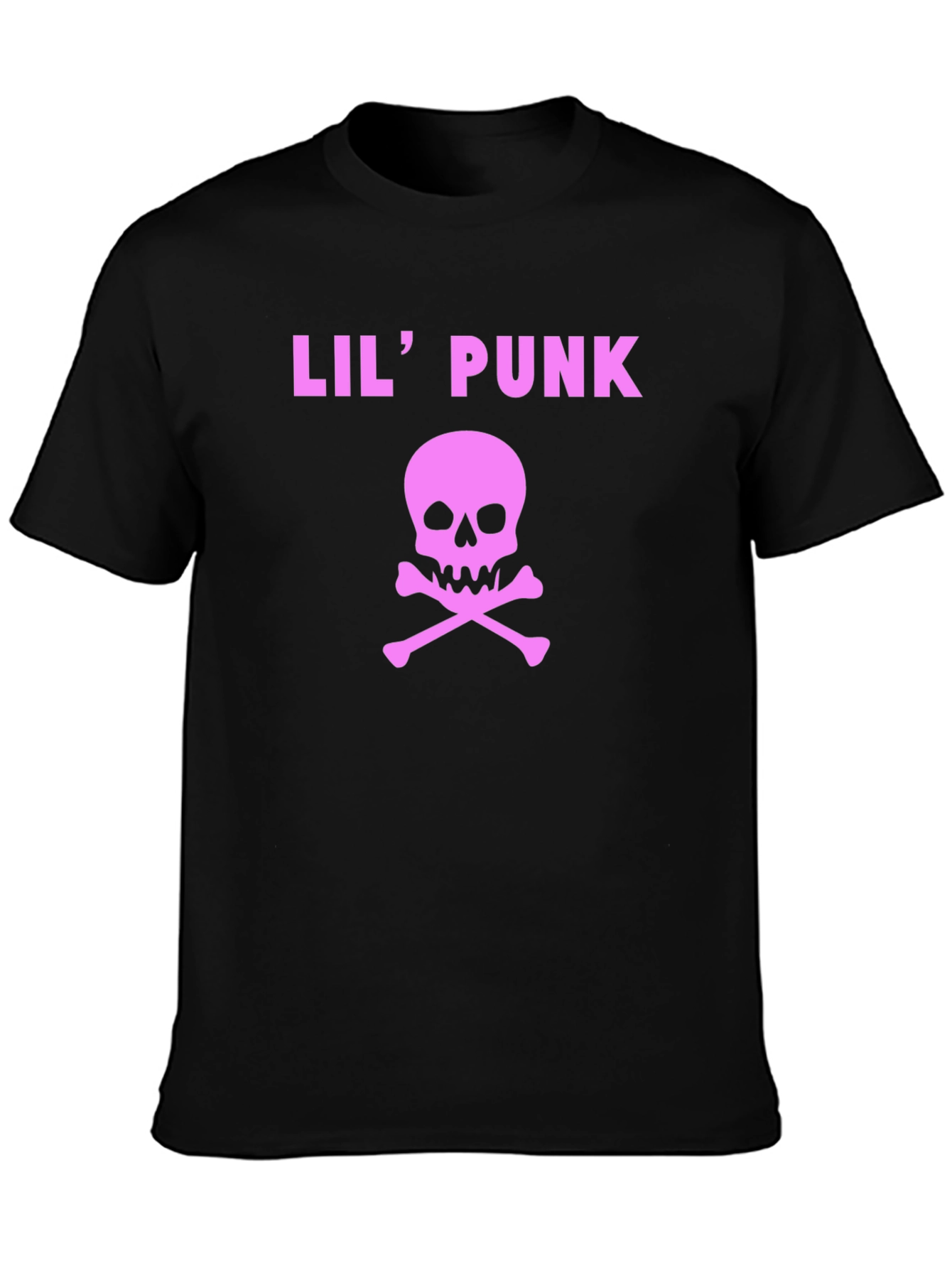 Lil Punk Skull Graphic T-Shirt - Black