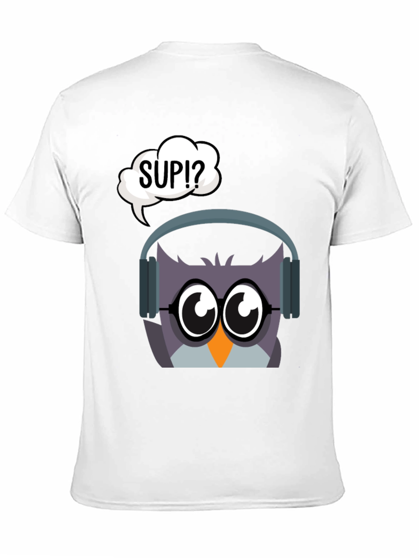 Owl with Headphones Graphic Tee - Sup!?
