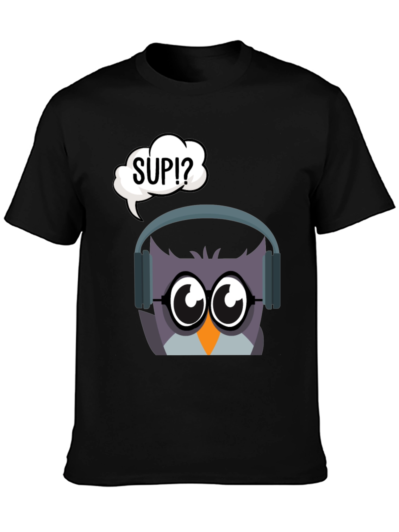 Owl with Headphones Graphic Tee - Sup!?