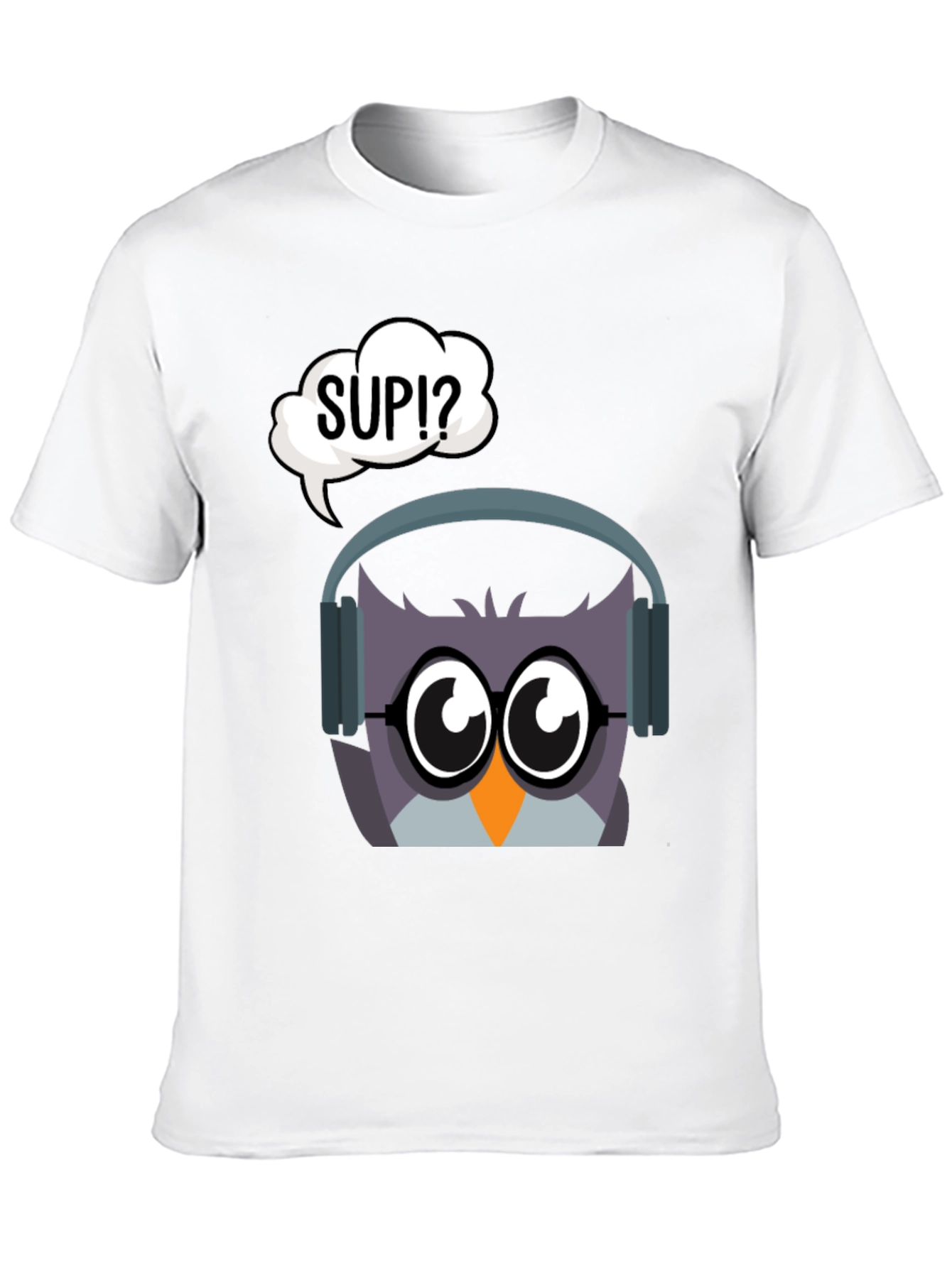 Owl with Headphones Graphic Tee - Sup!?