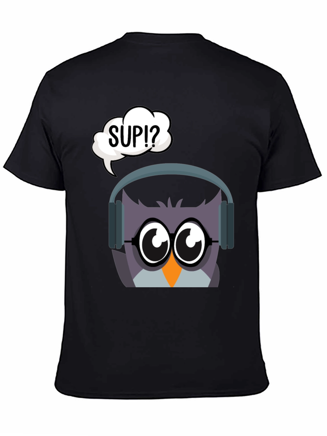Owl with Headphones Graphic Tee - Sup!?