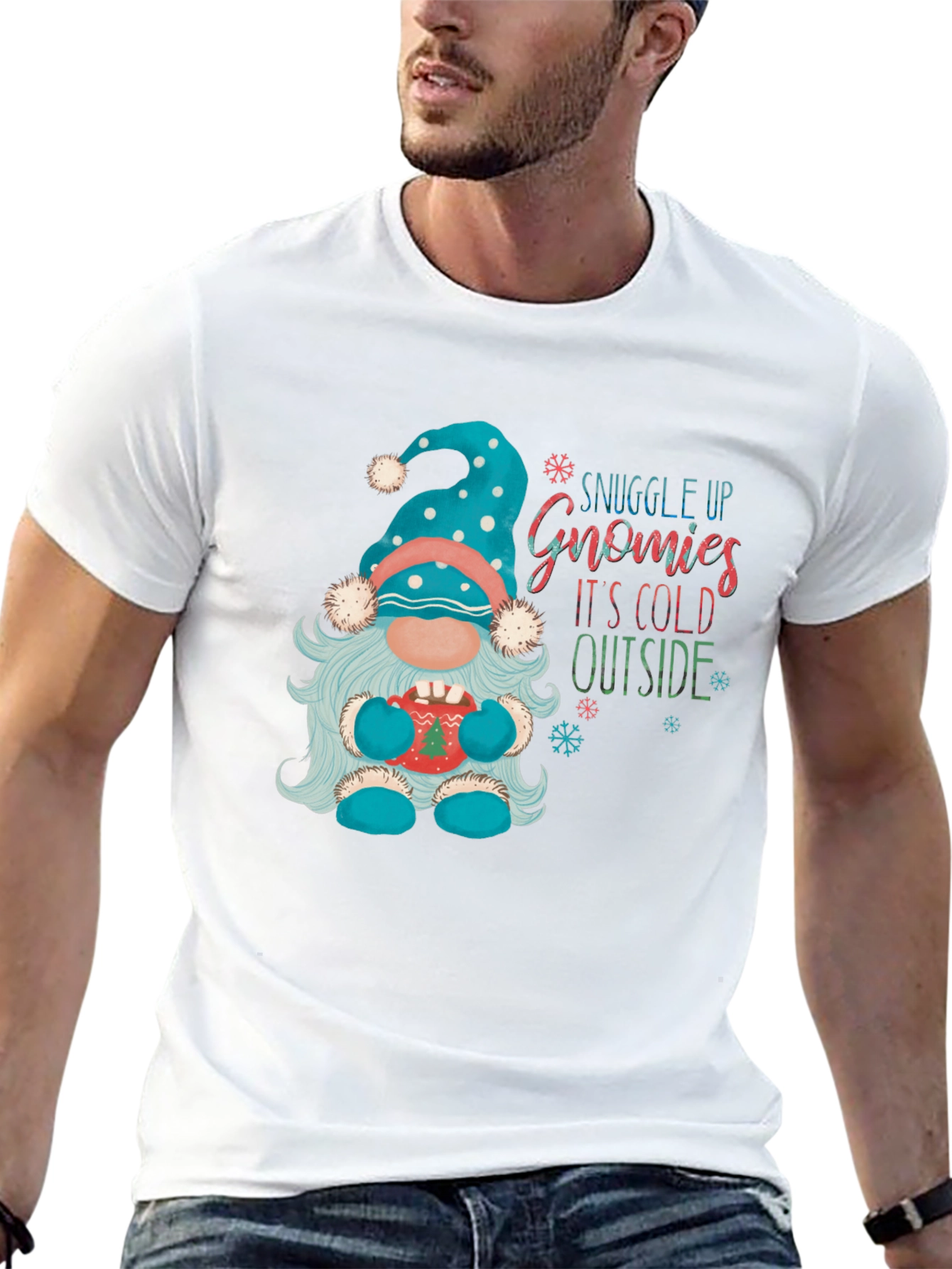 Snuggle Up Gnomies Winter Graphic Tee