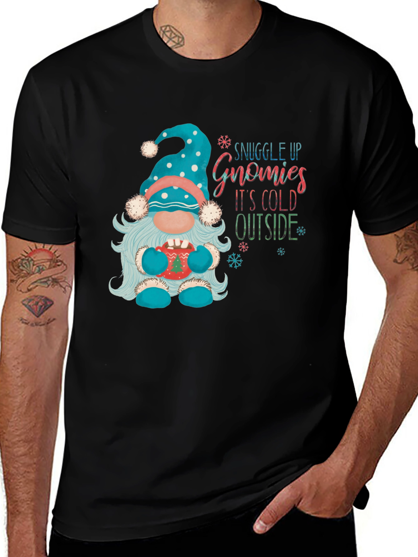 Snuggle Up Gnomies Winter Graphic Tee