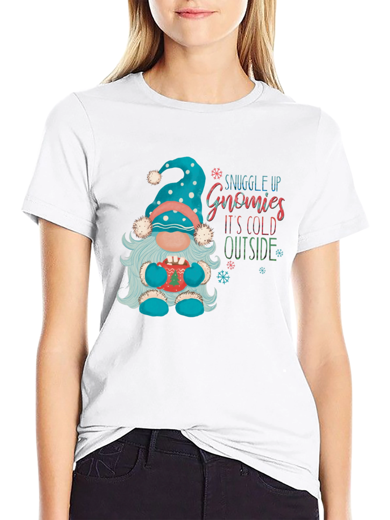 Snuggle Up Gnomies Winter Graphic Tee