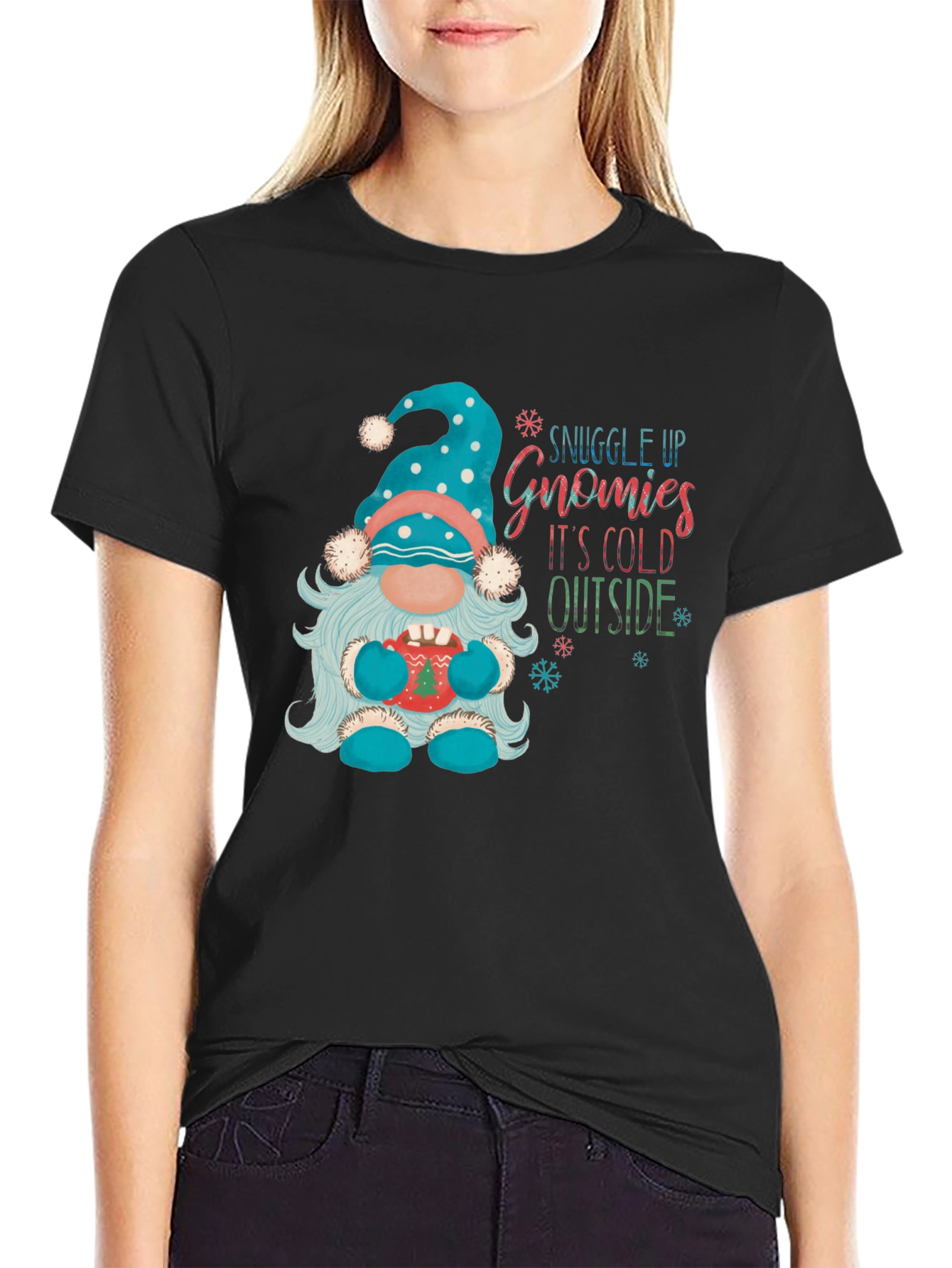 Snuggle Up Gnomies Winter Graphic Tee