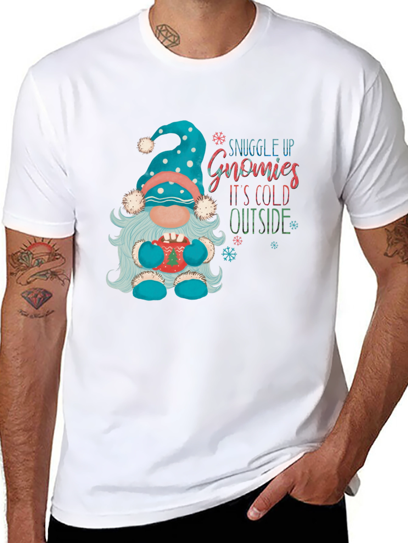 Snuggle Up Gnomies Winter Graphic Tee