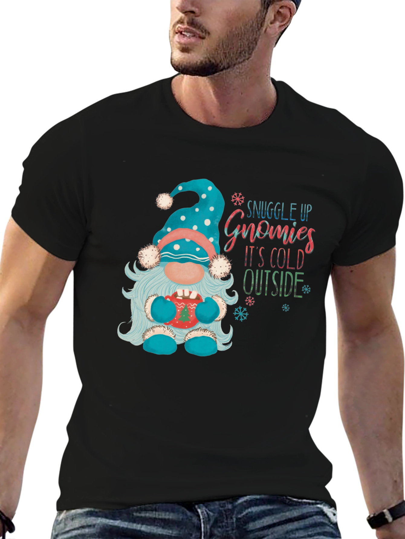 Snuggle Up Gnomies Winter Graphic Tee