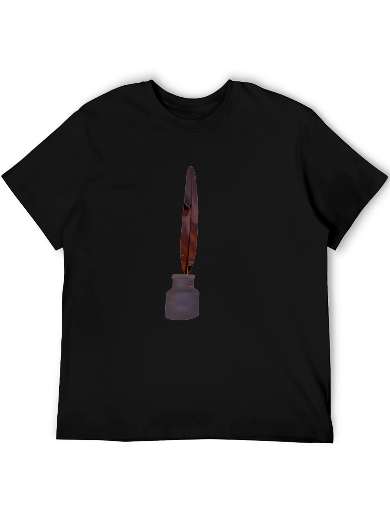 Quill & Ink Black Tee - Classic Writer Style