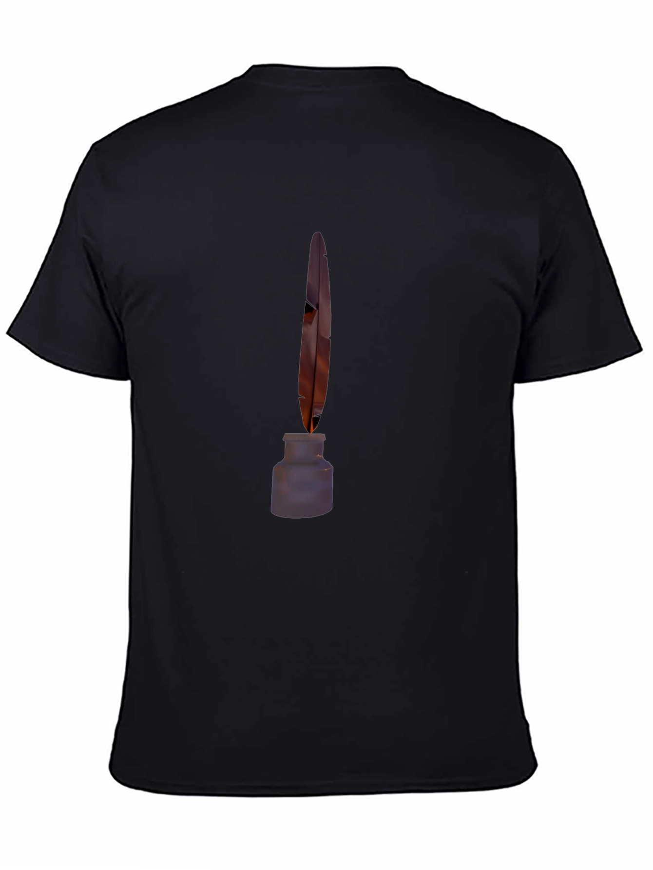 Quill & Ink Black Tee - Classic Writer Style