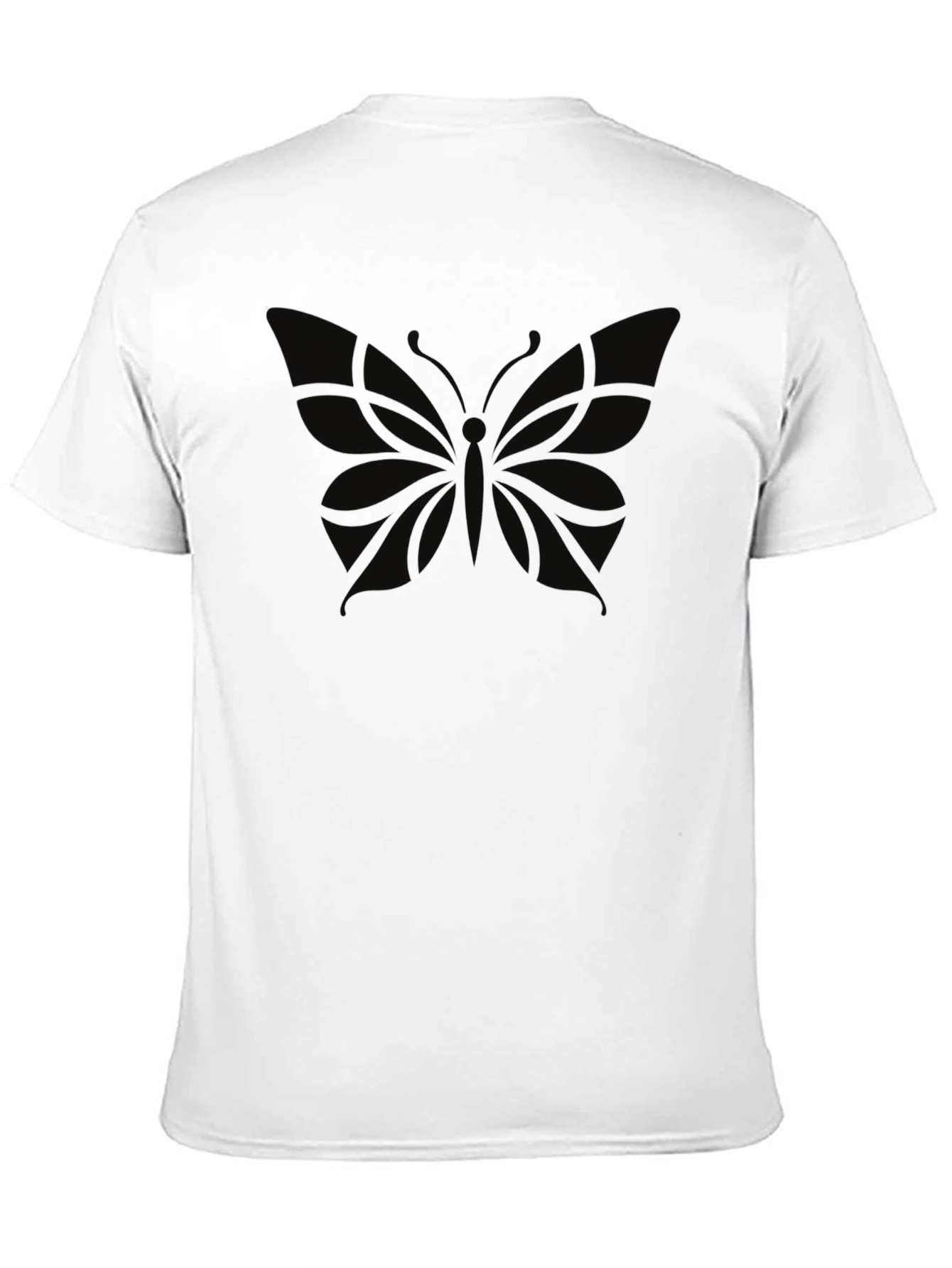 Mens Black Butterfly Graphic T-Shirt