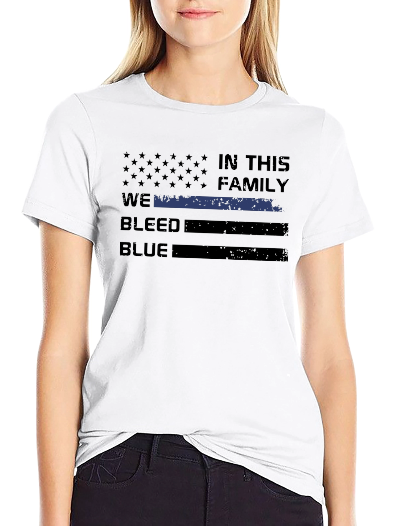 We Bleed Blue T-Shirt - Police Support