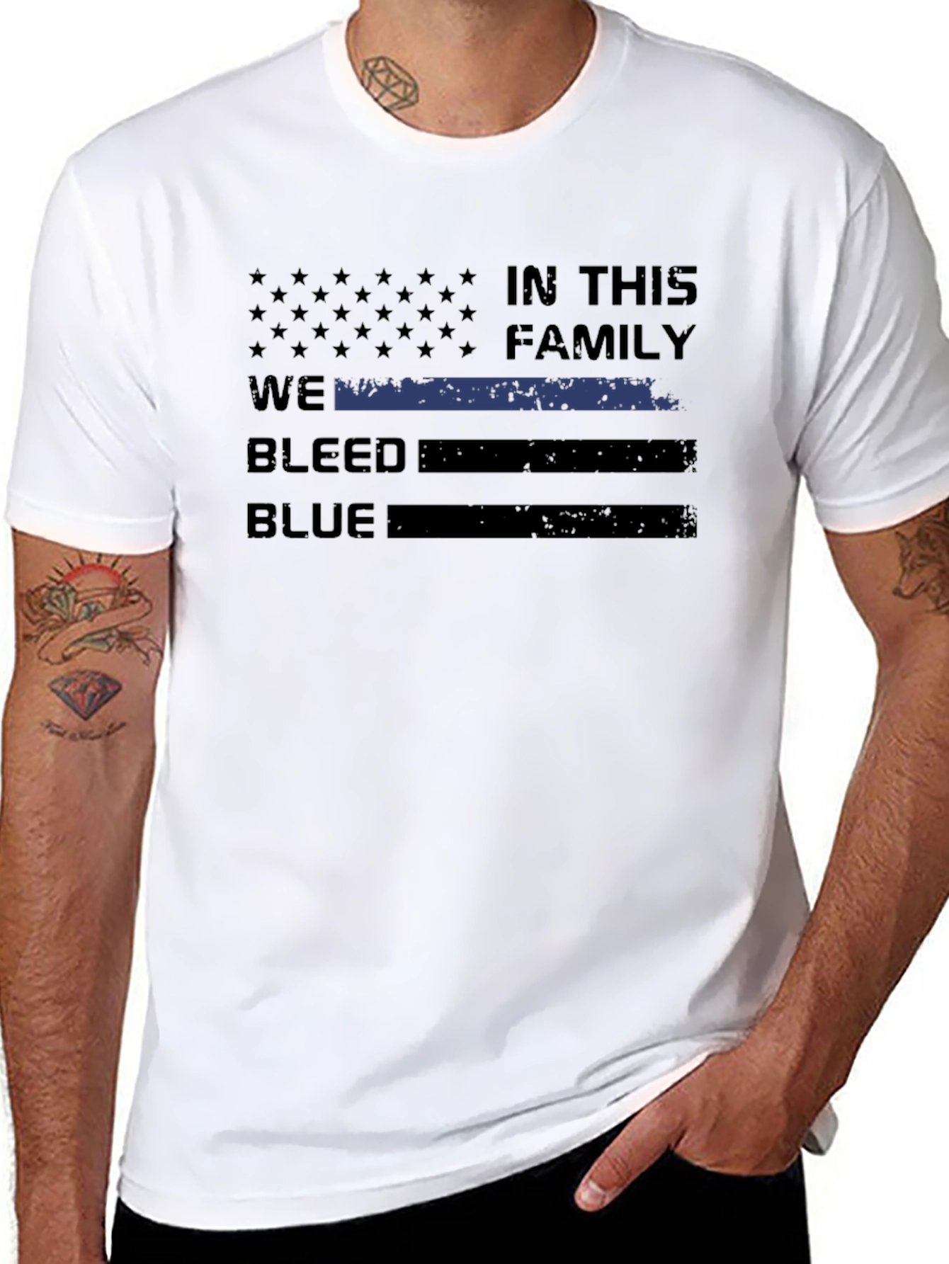 We Bleed Blue T-Shirt - Police Support