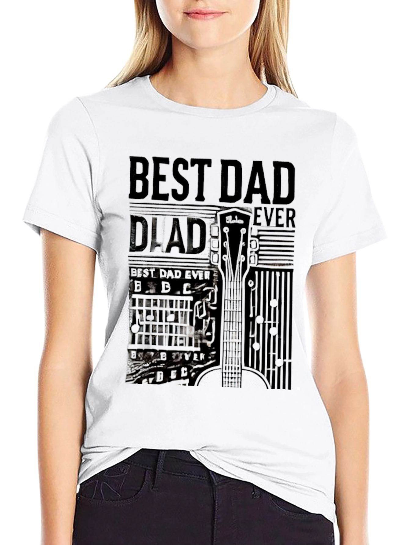 Best Dad Ever Graphic Tee - Guitar Loving Fathers!