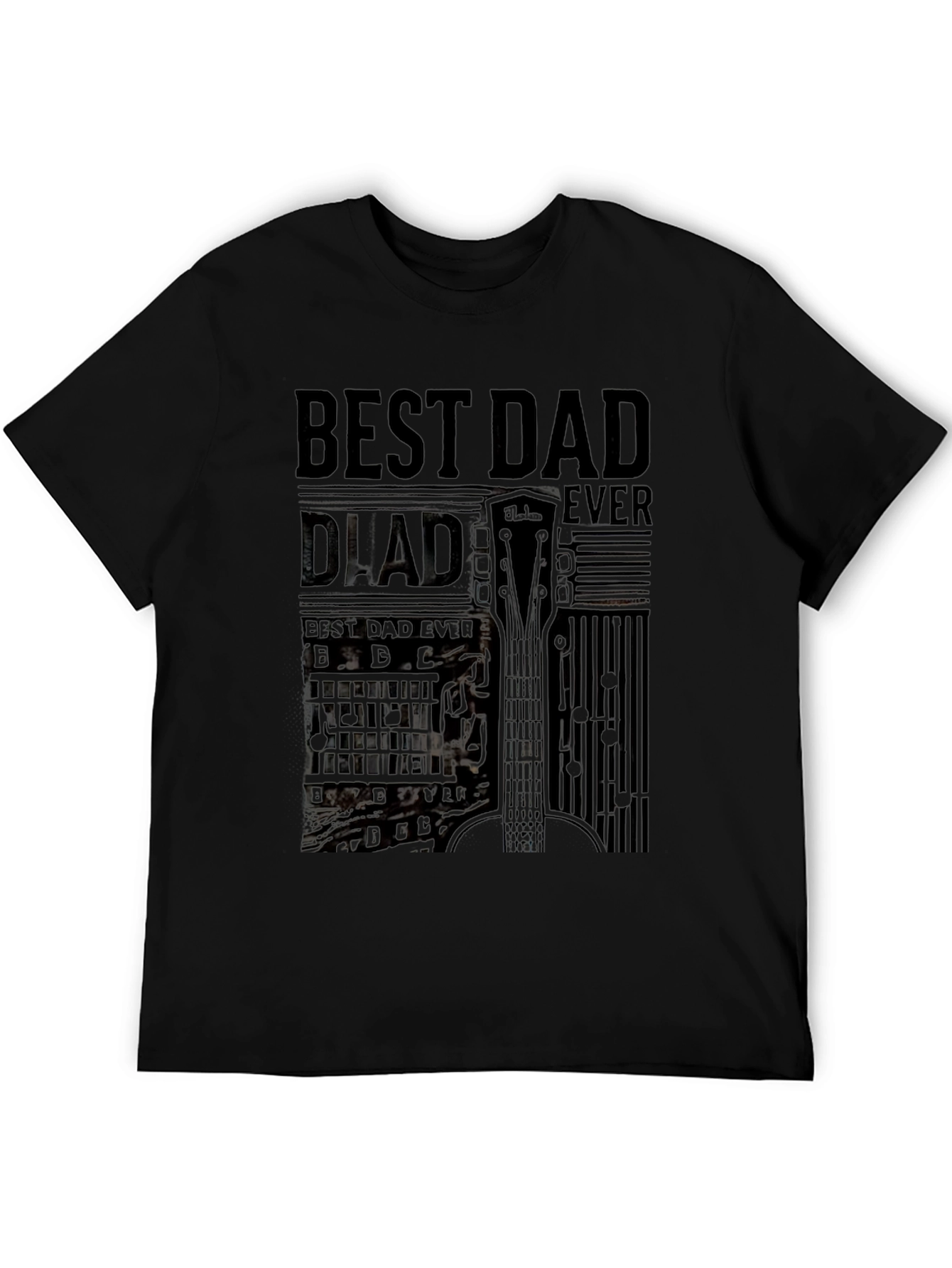 Best Dad Ever Graphic Tee - Guitar Loving Fathers!