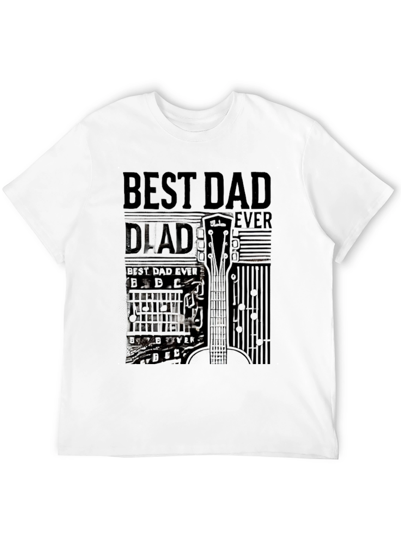 Best Dad Ever Graphic Tee - Guitar Loving Fathers!