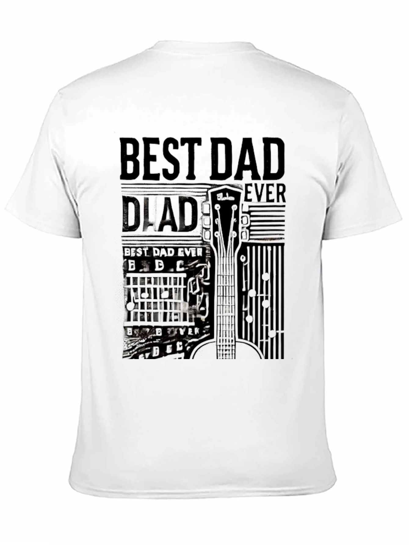 Best Dad Ever Graphic Tee - Guitar Loving Fathers!