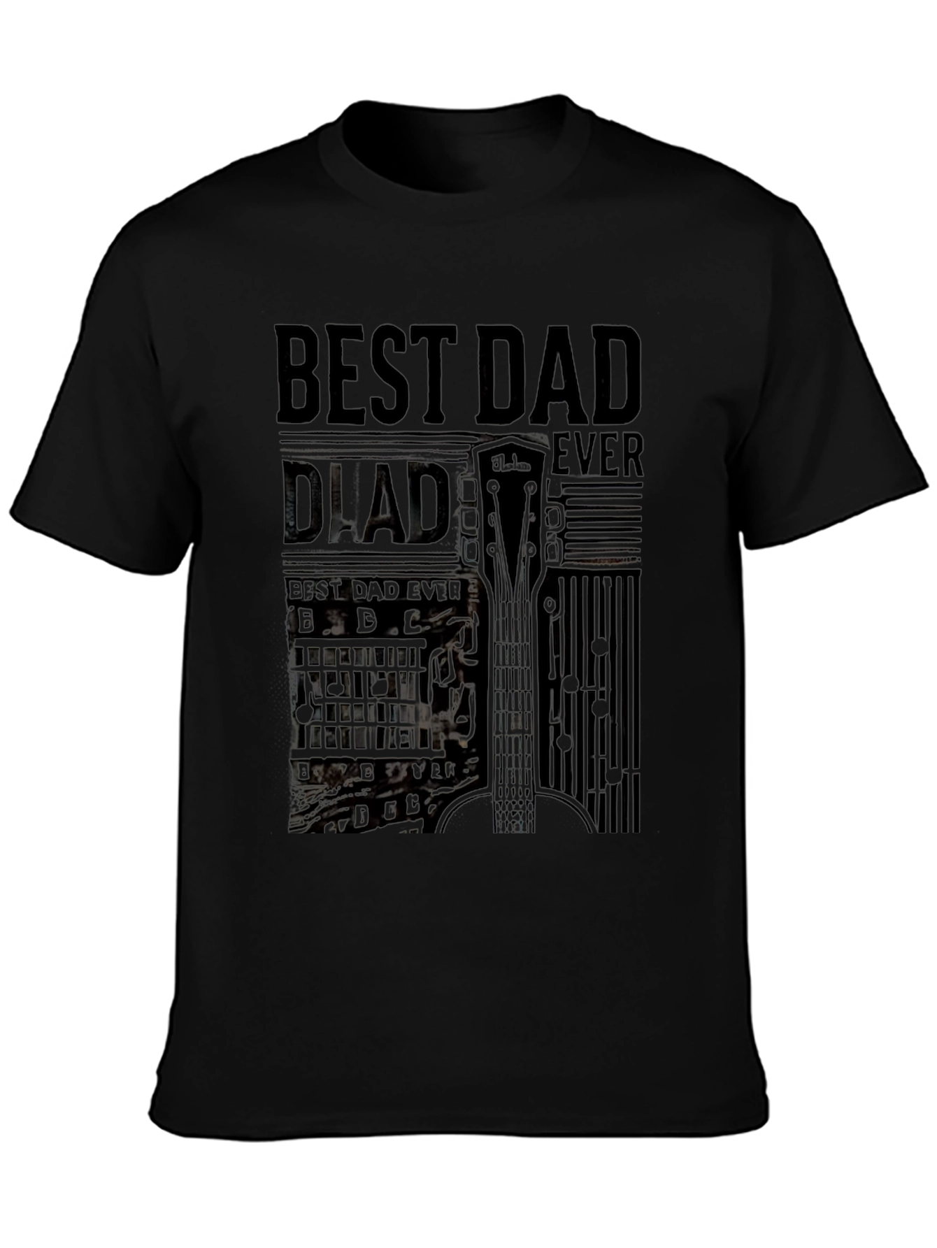 Best Dad Ever Graphic Tee - Guitar Loving Fathers!