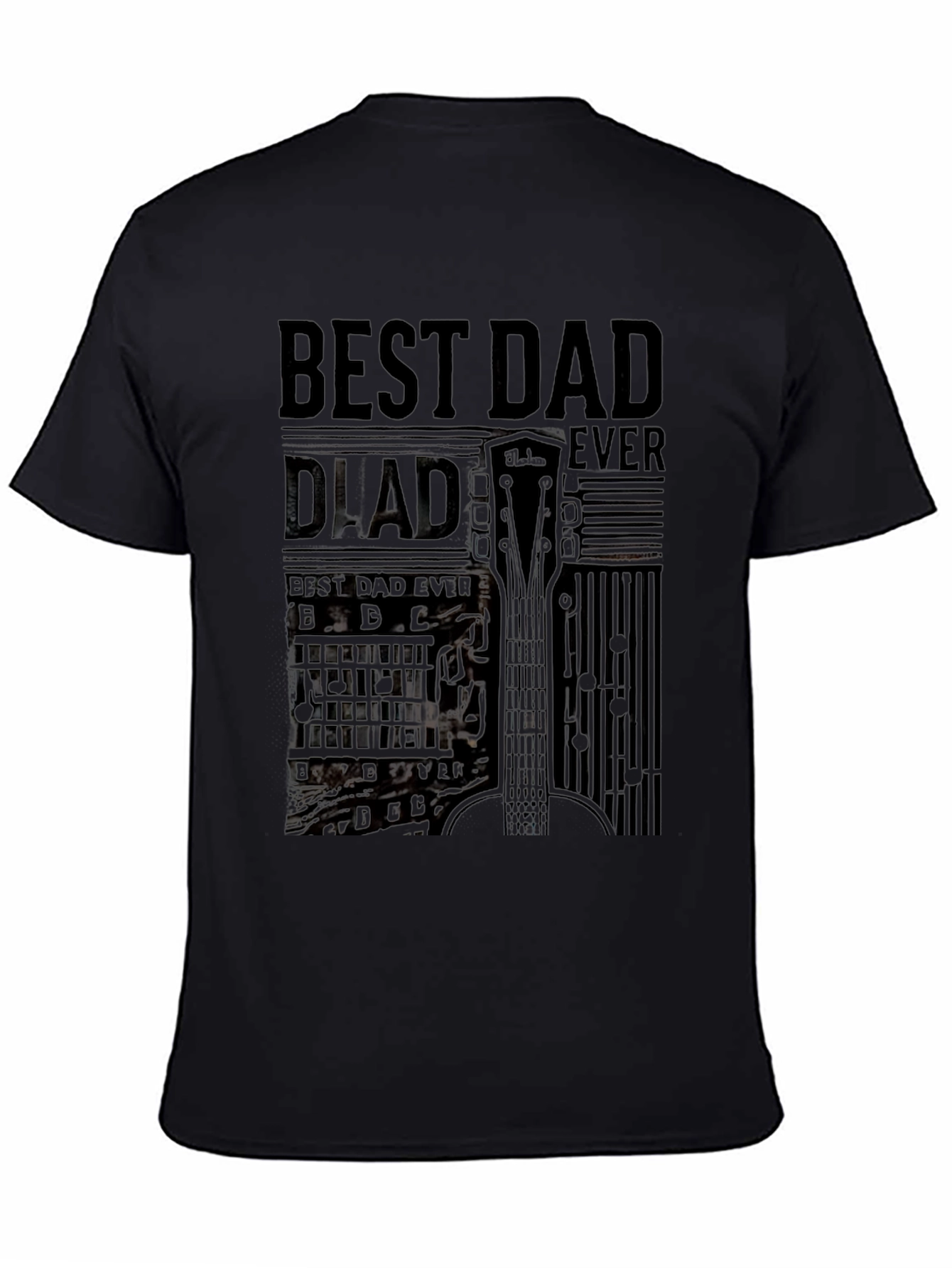 Best Dad Ever Graphic Tee - Guitar Loving Fathers!