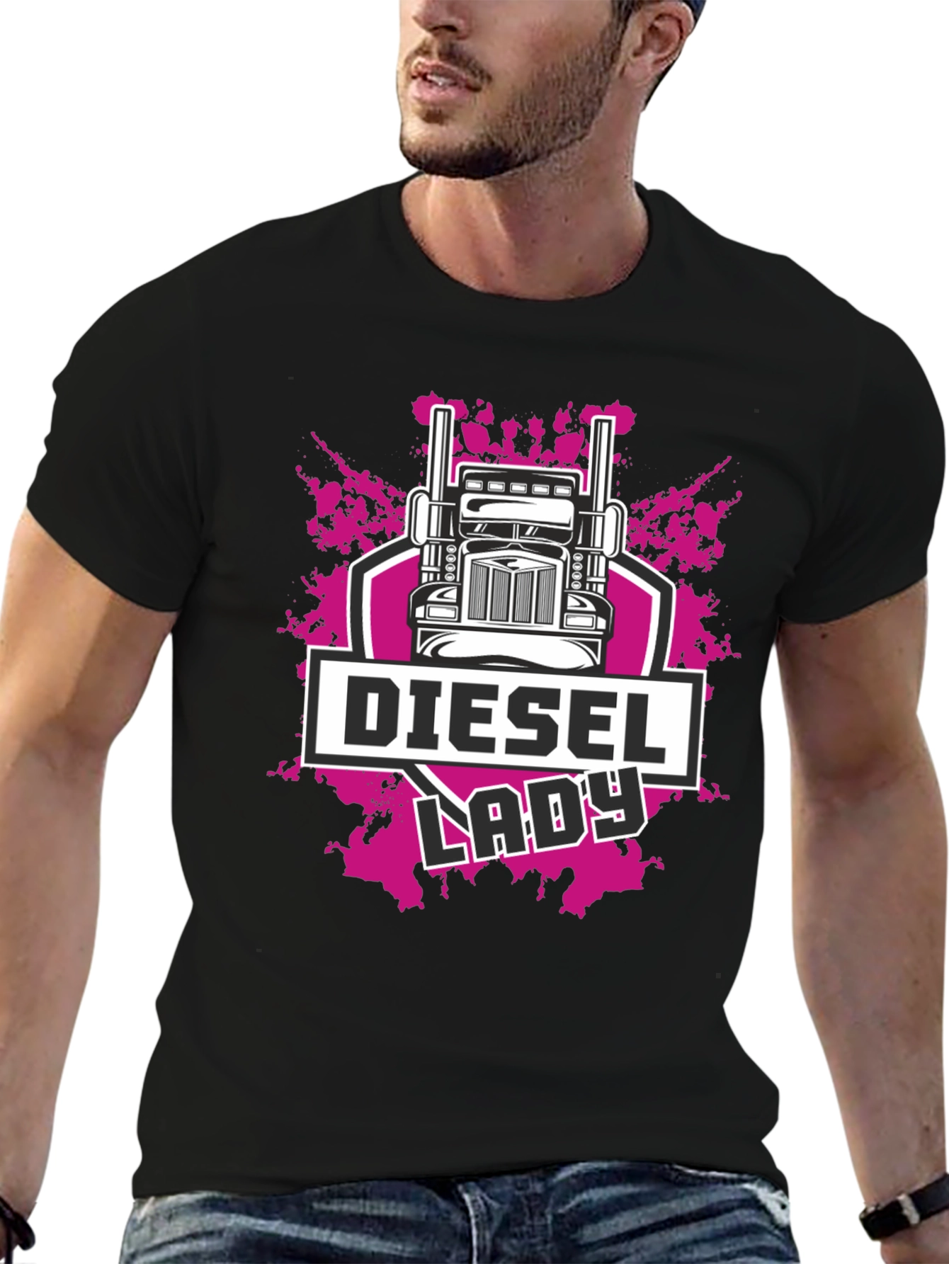Diesel Lady Trucker T-Shirt - Black
