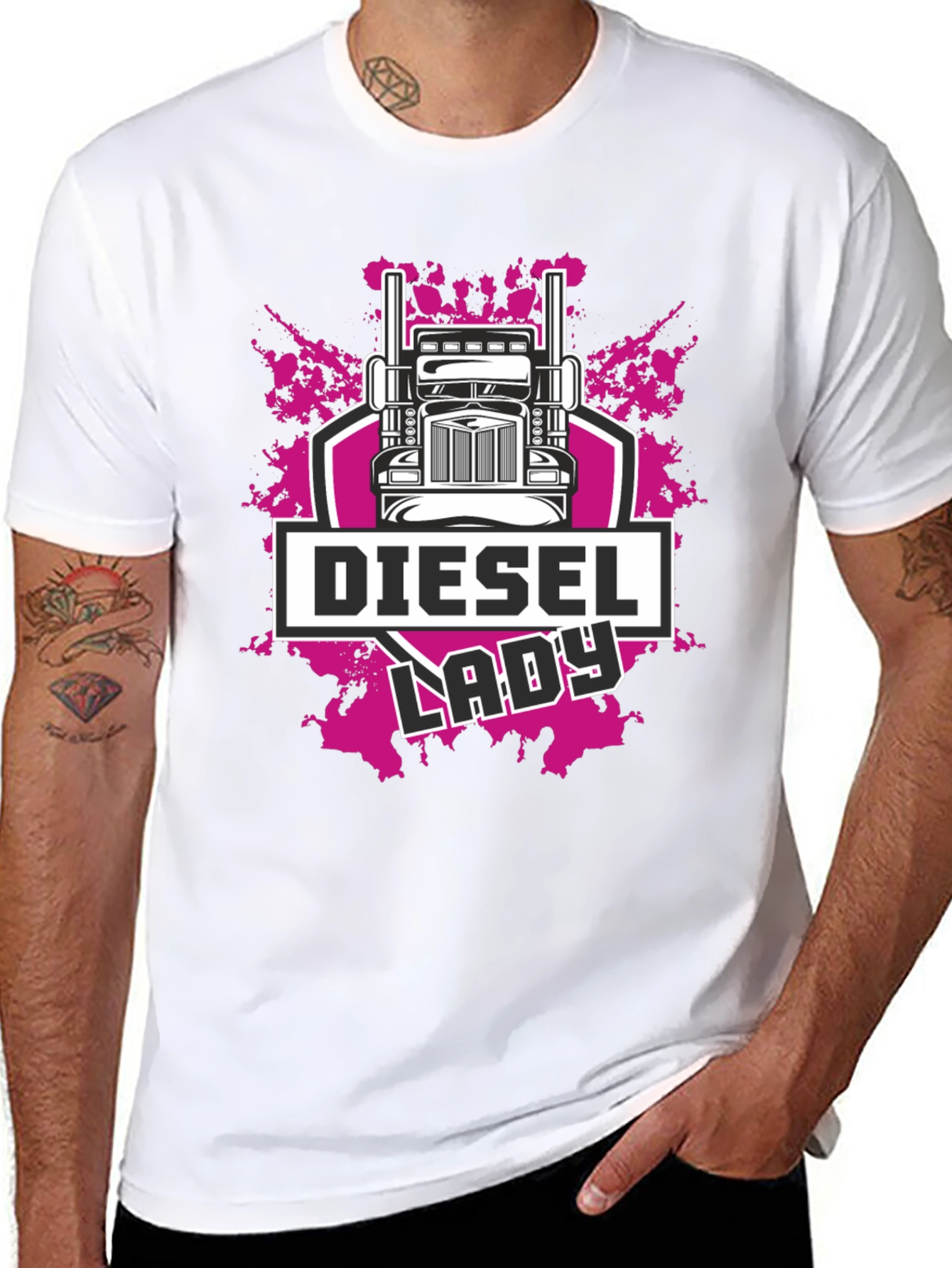 Diesel Lady Trucker T-Shirt - Black