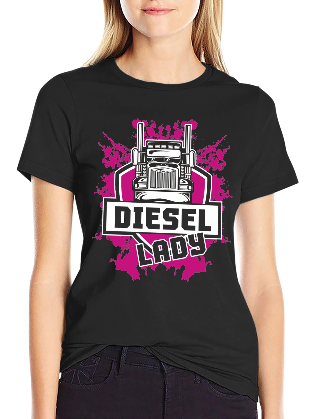 Diesel Lady Trucker T-Shirt - Black