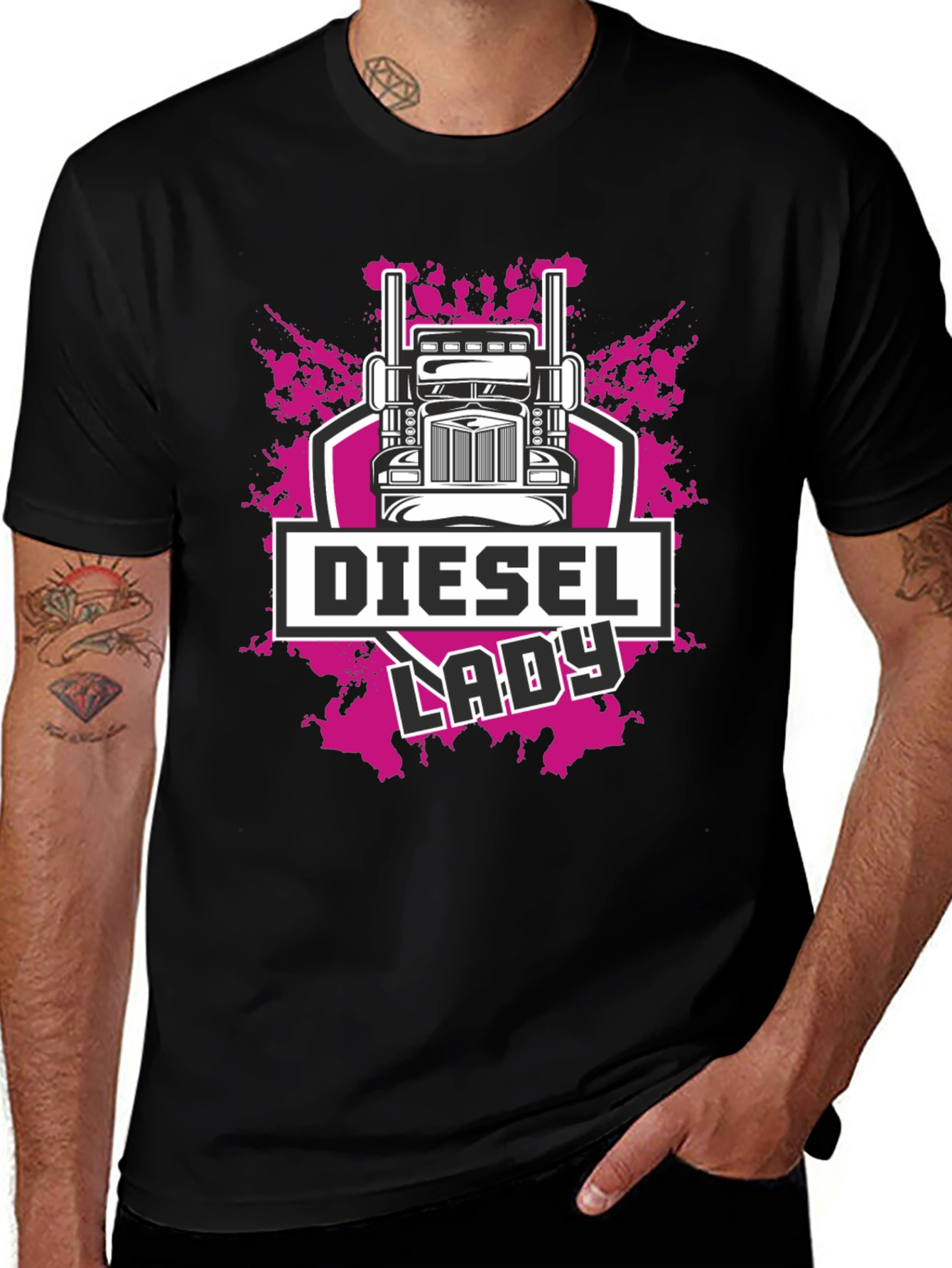 Diesel Lady Trucker T-Shirt - Black