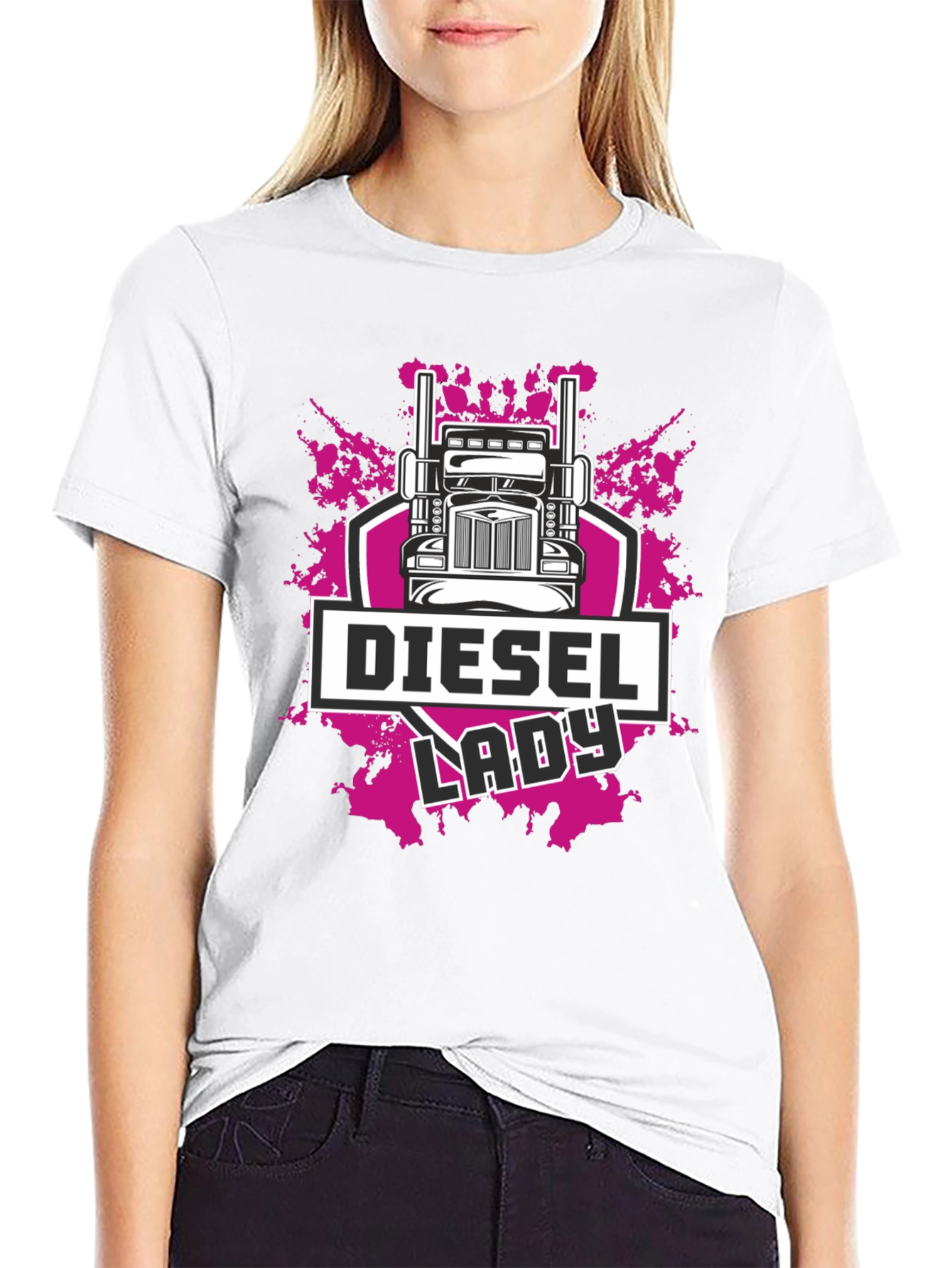 Diesel Lady Trucker T-Shirt - Black