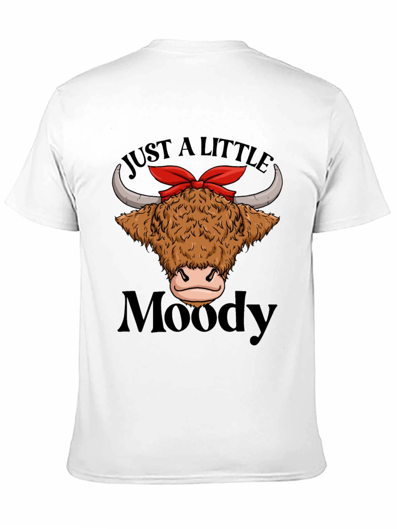 Moody Highland Cow T-Shirt Funny Graphic Tee