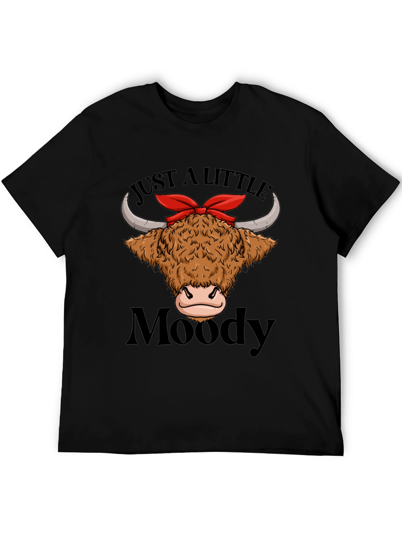 Moody Highland Cow T-Shirt Funny Graphic Tee
