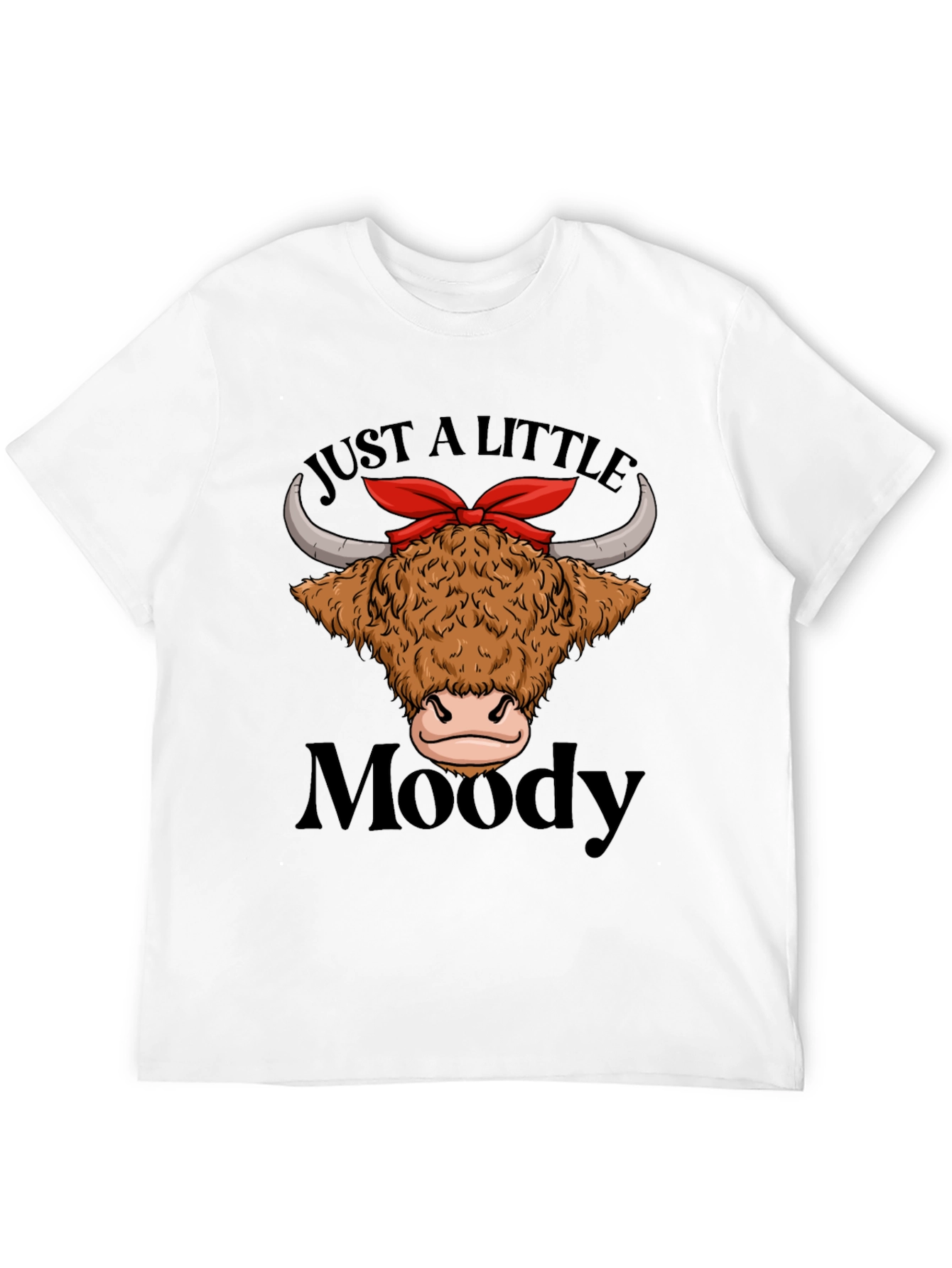 Moody Highland Cow T-Shirt Funny Graphic Tee