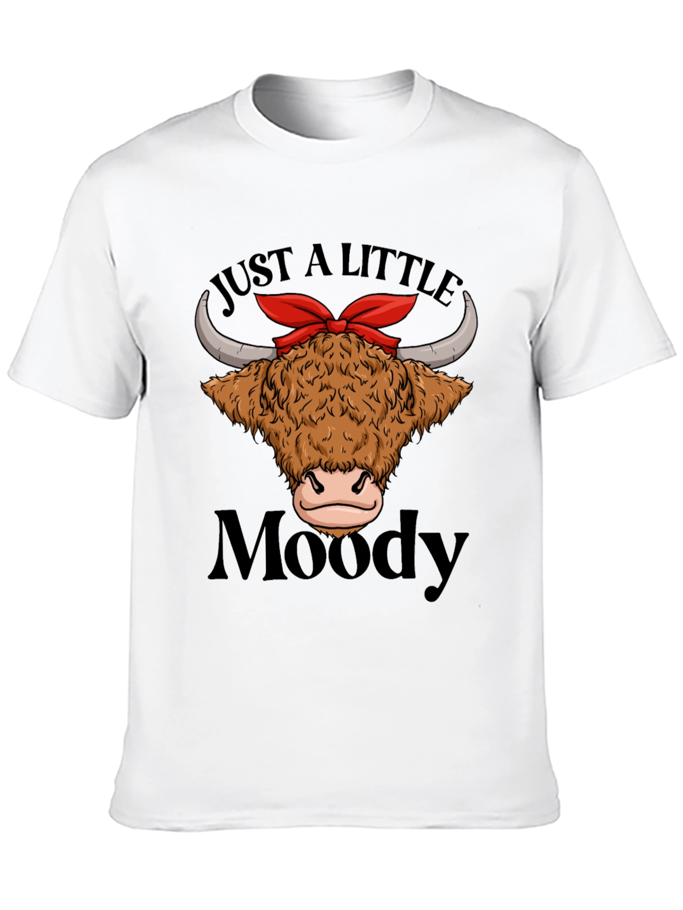 Moody Highland Cow T-Shirt Funny Graphic Tee