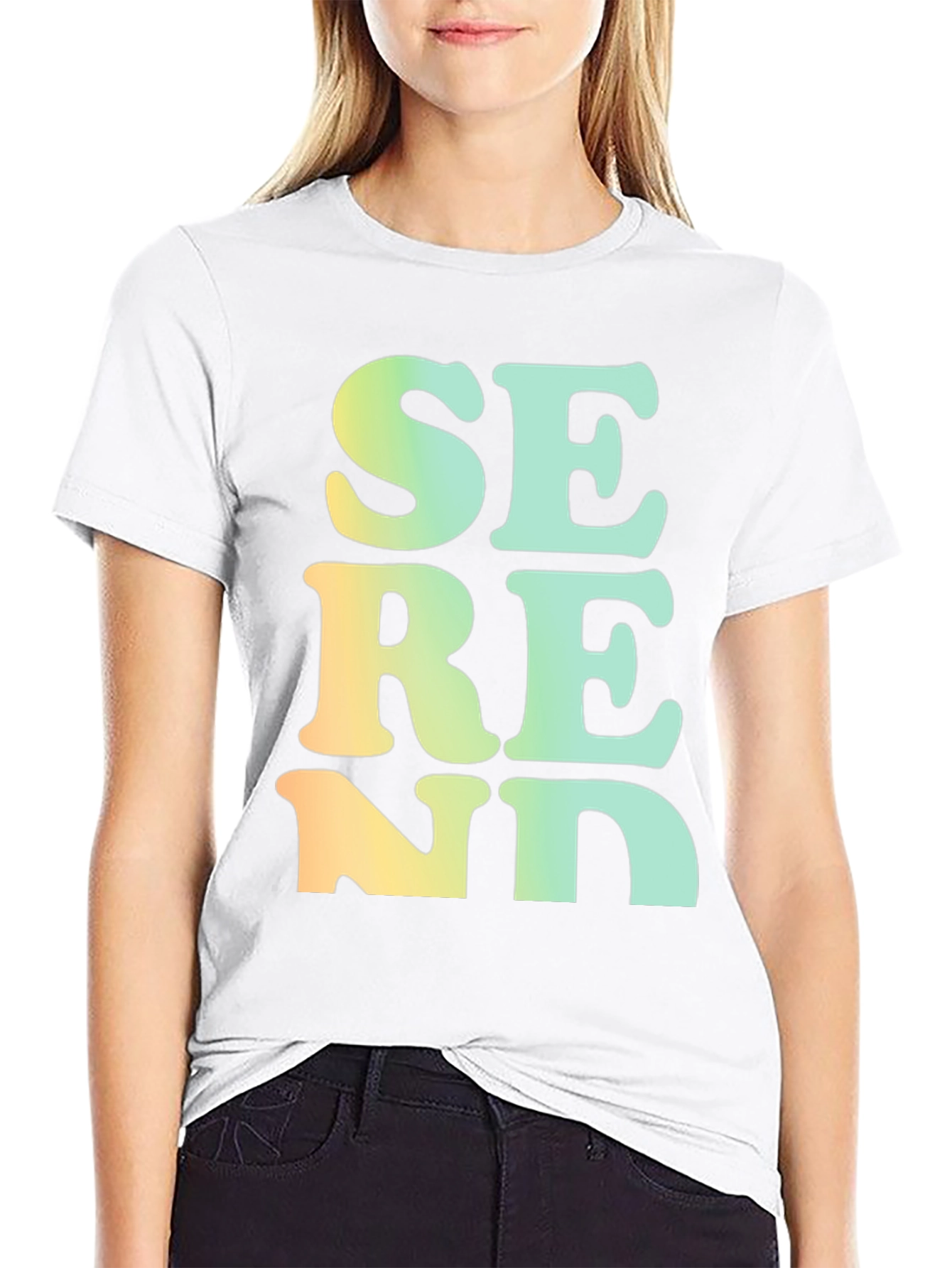 Serene Gradient T-Shirt - Black