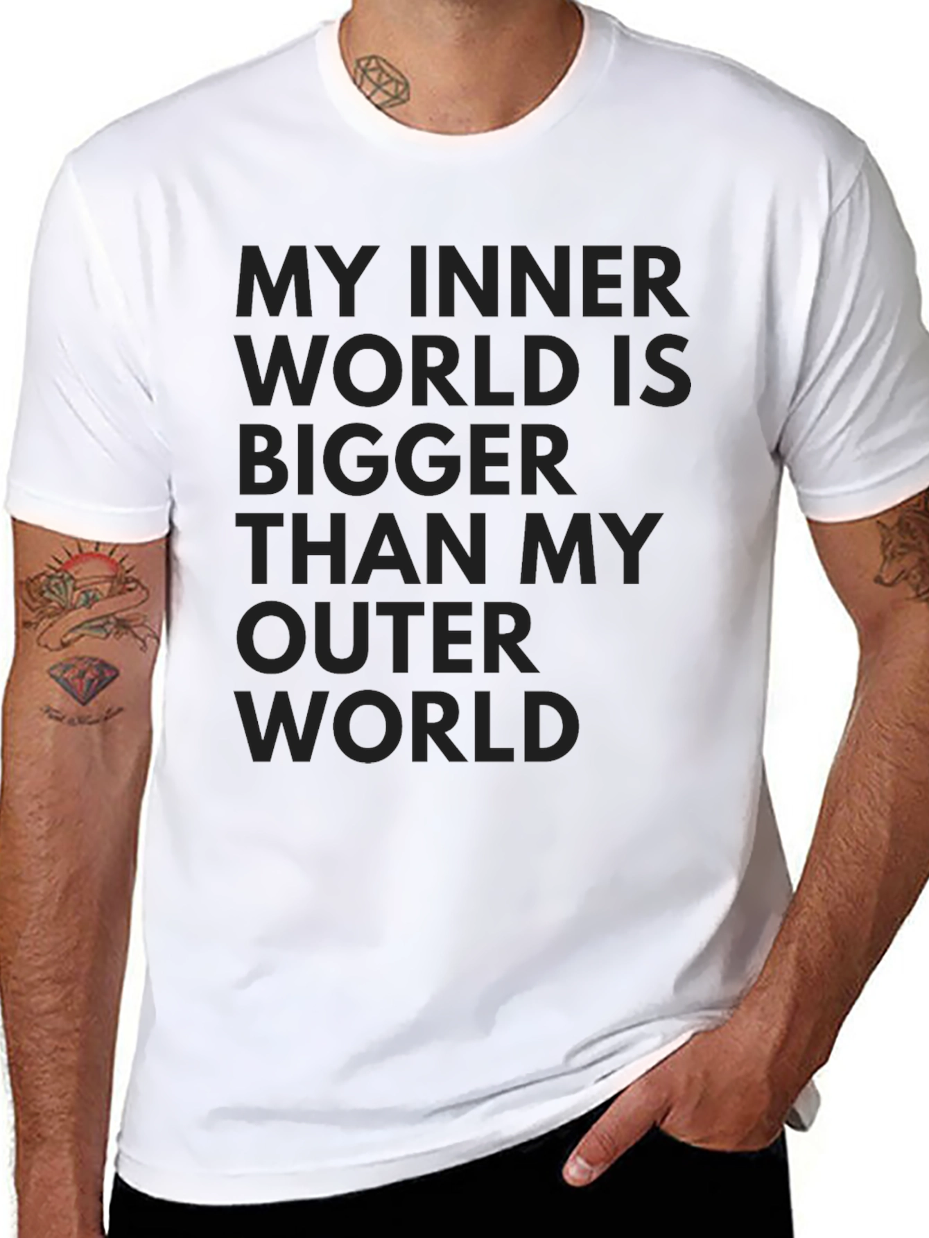 Inner World T-Shirt - Mens Black Graphic Tee