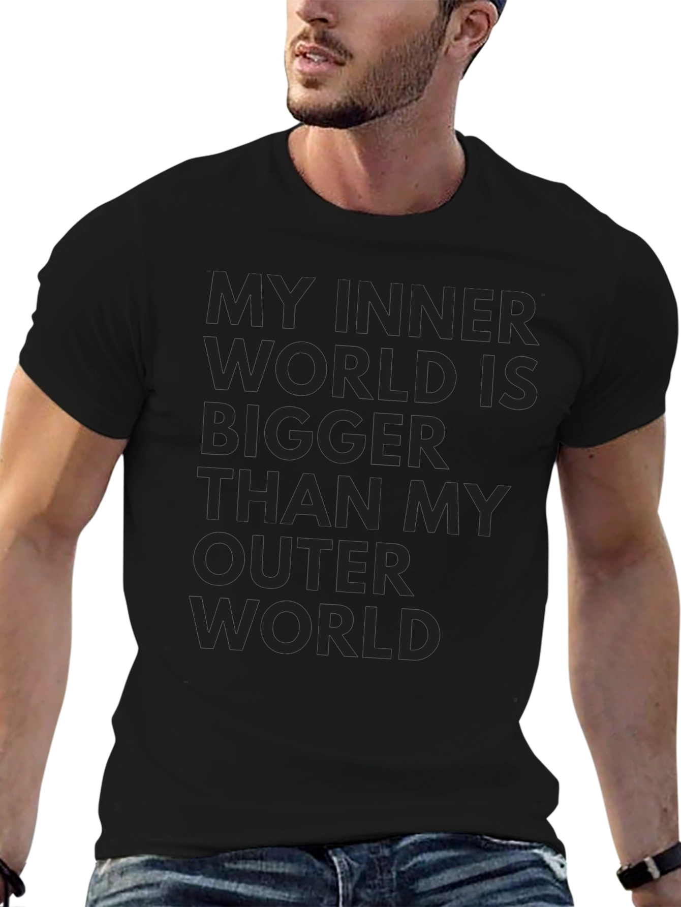 Inner World T-Shirt - Mens Black Graphic Tee