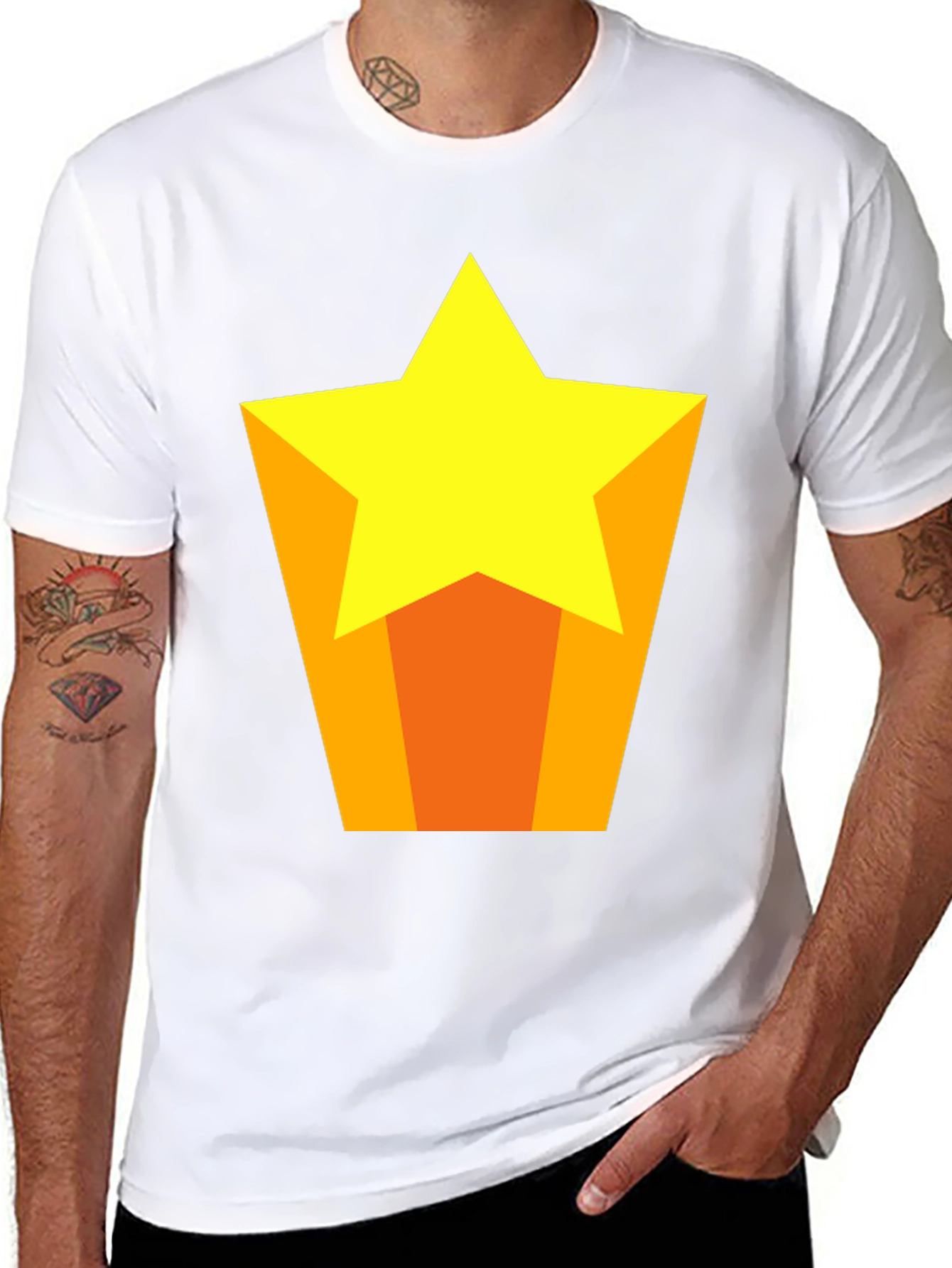 Star Graphic Tee - Casual Black T-Shirt