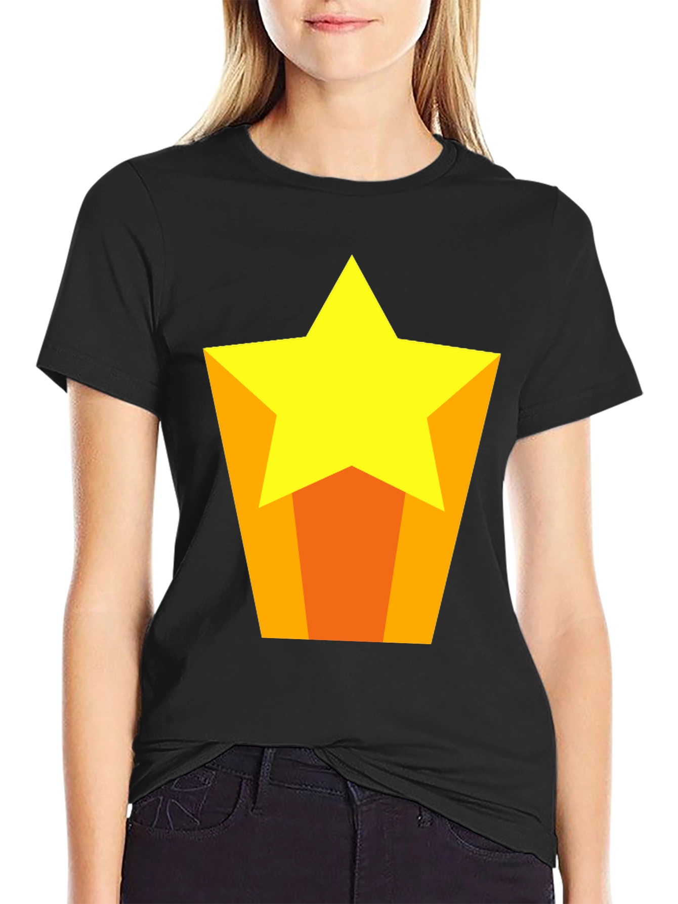 Star Graphic Tee - Casual Black T-Shirt