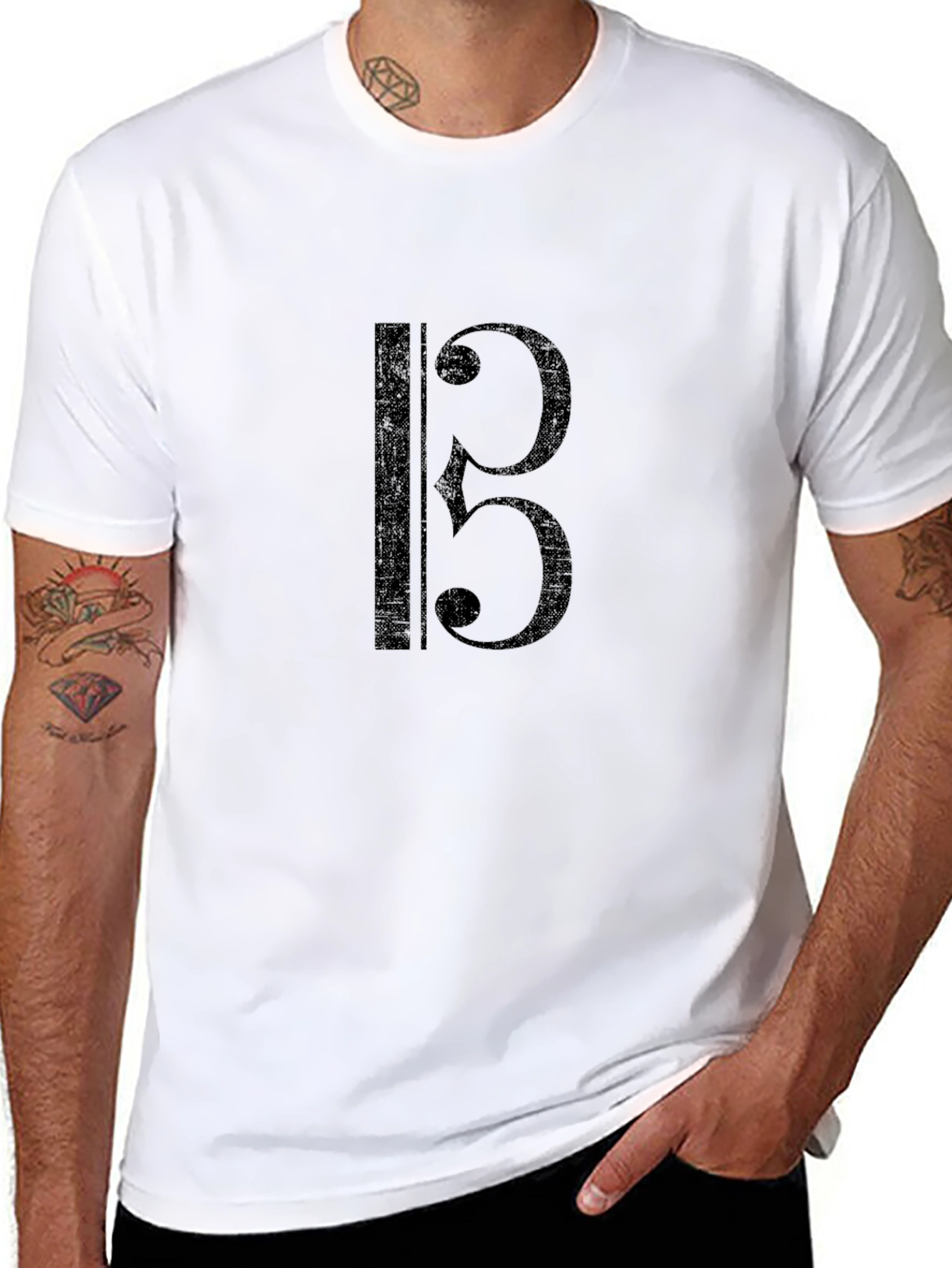 Bass Clef T-Shirt - Music Lover Tee