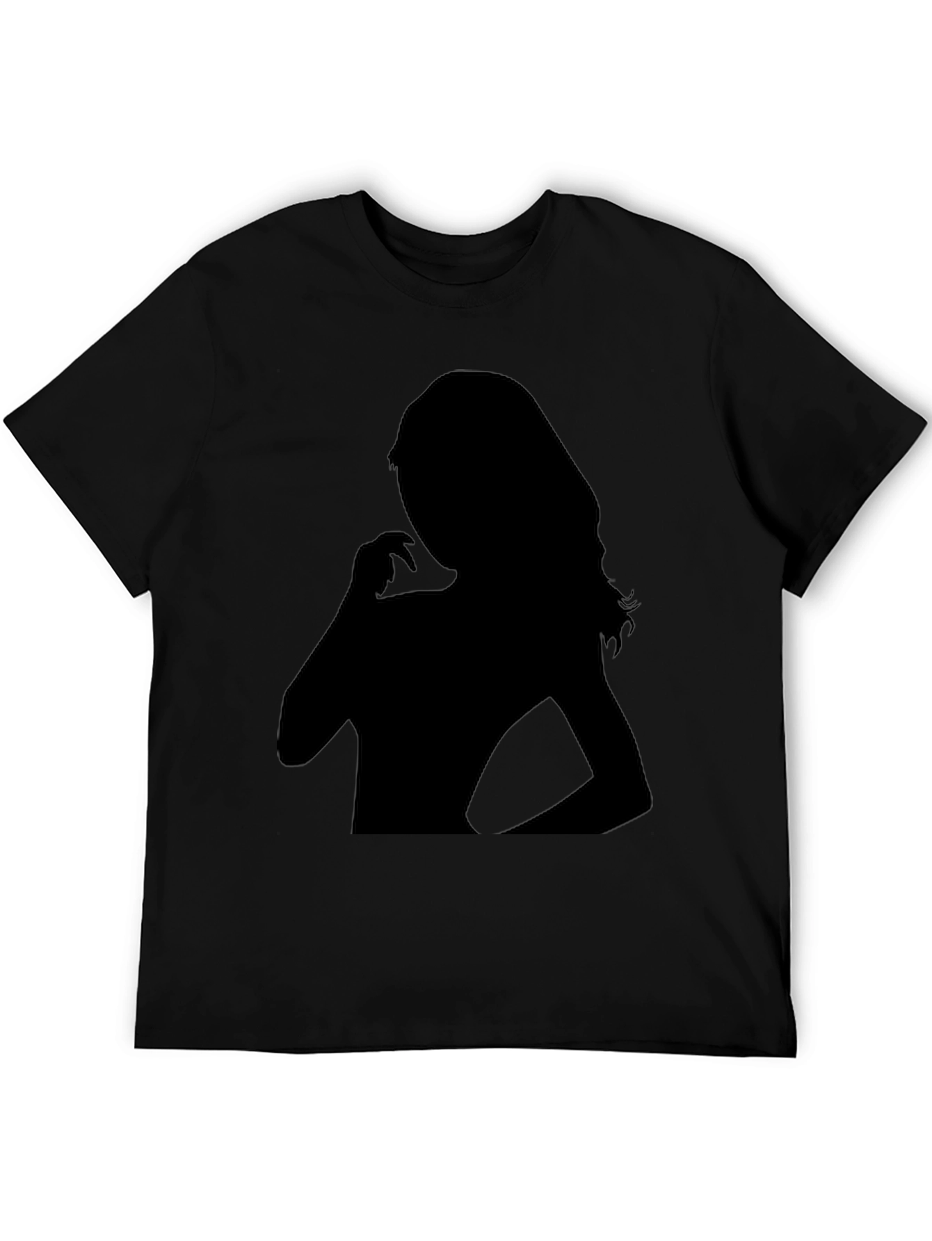 Silhouette Graphic Print Black T-Shirt